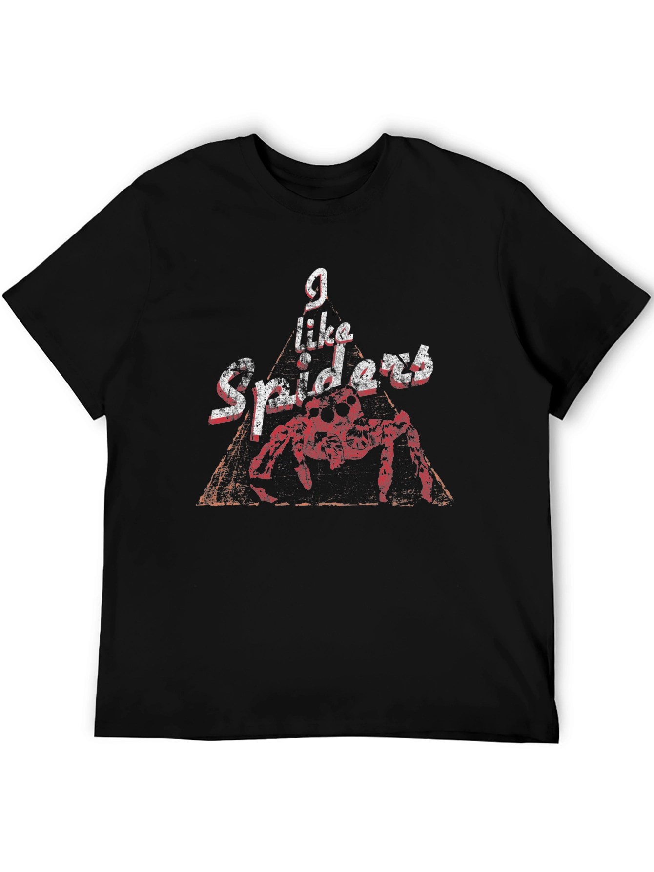 Black I Like Spiders Black Graphic Tee view 5