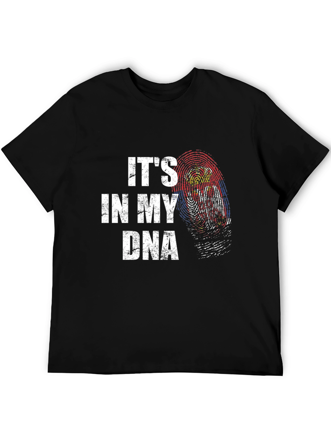 Black It's in My DNA Graphic Tee - Black Cotton T-Shirt view 5