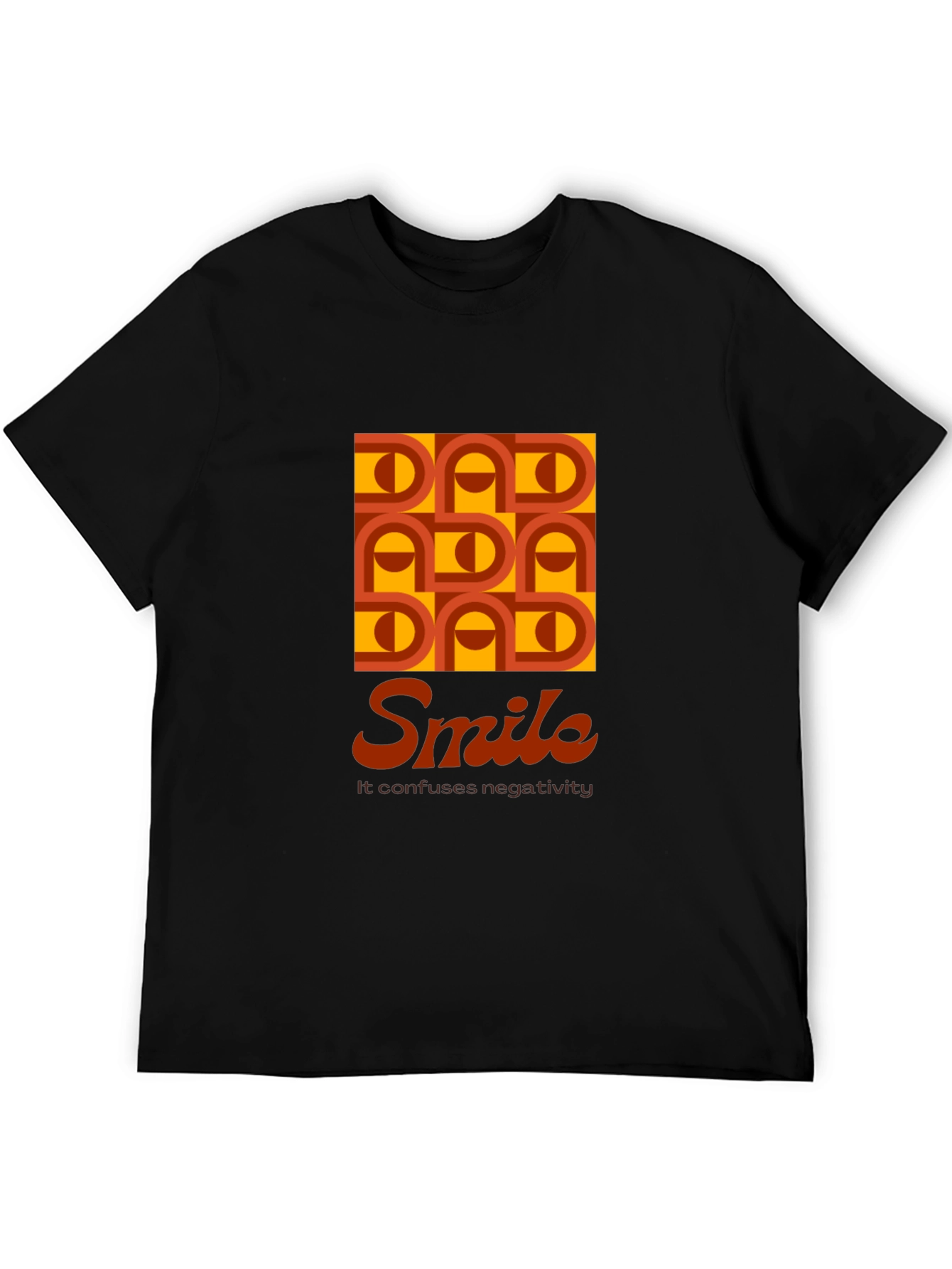 Black Dad Smile Graphic T-Shirt - Retro Style, Soft Cotton view 5