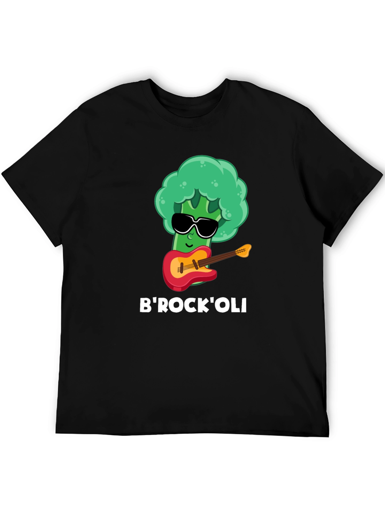 Black B'Rock'Oli Broccoli Rock Band T-Shirt view 5