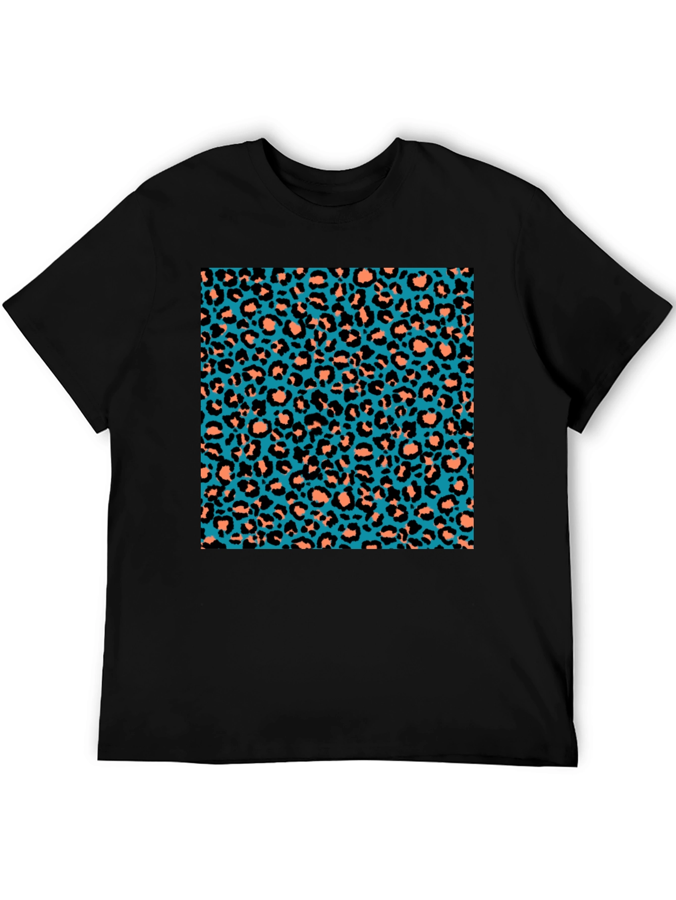 Black Funky Leopard Print Tee view 5