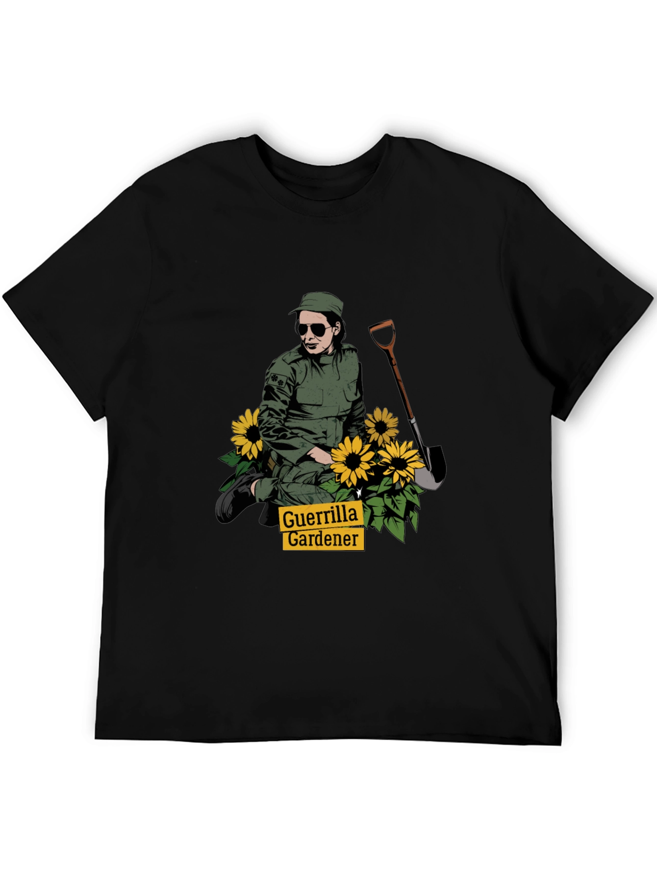 Guerrilla Gardener T-Shirt - Black, Graphic Tee - 5
