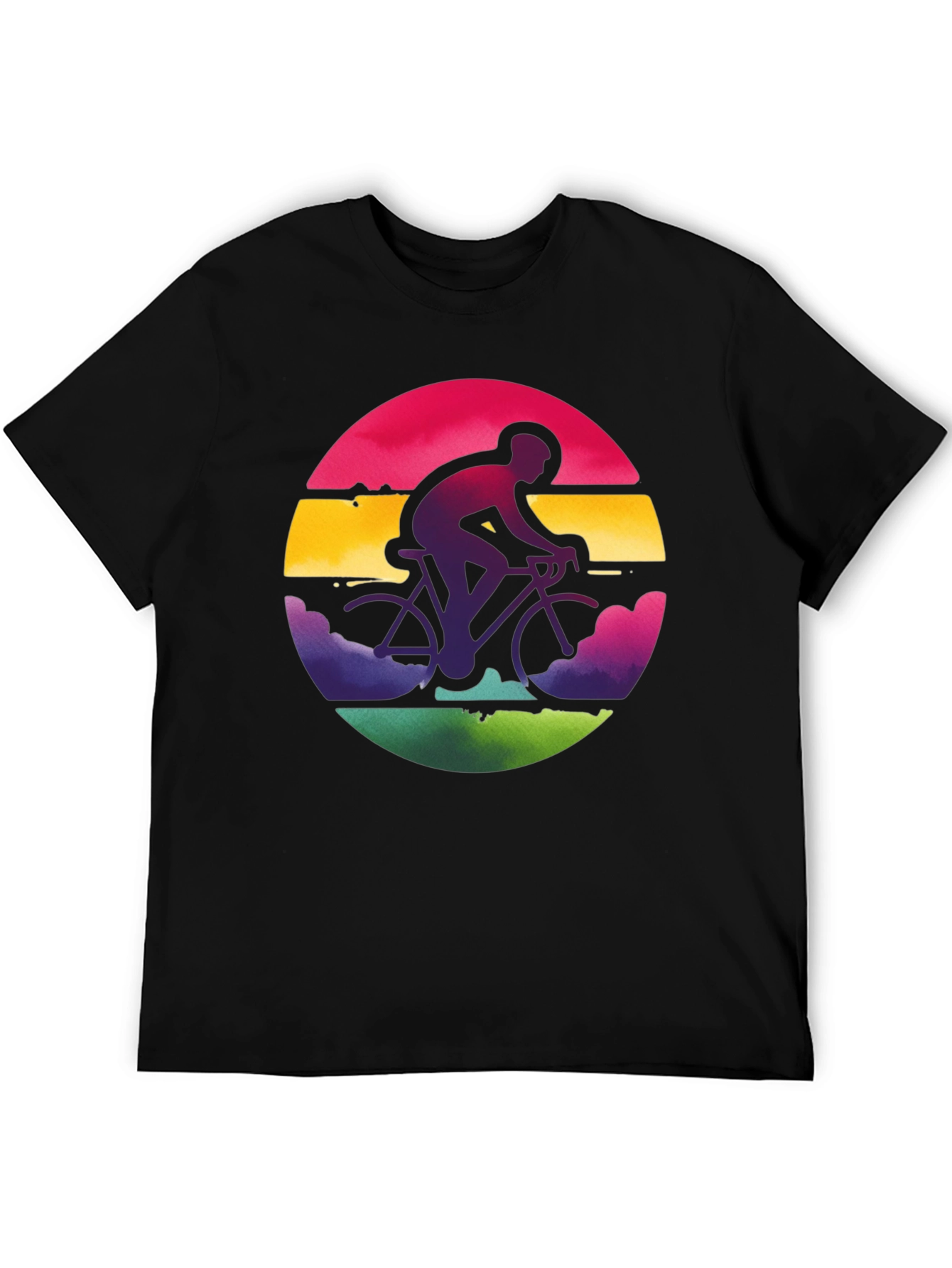 Black Retro Cycling T-Shirt view 5