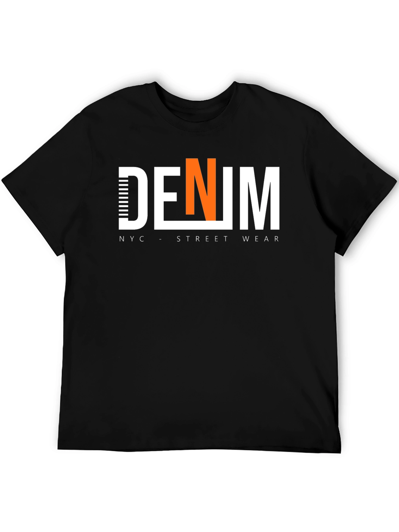 Black DENIM NYC Streetwear Graphic Tee - Black view 5