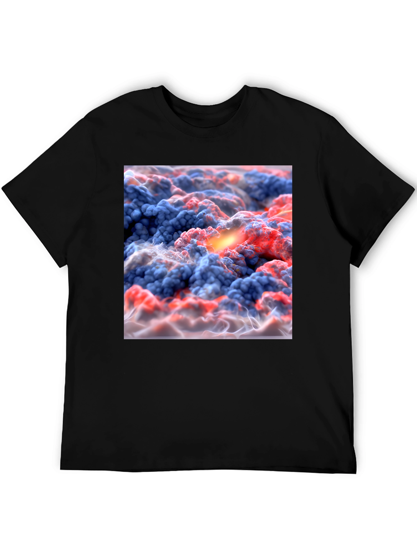 Black Abstract Cloudscape T-Shirt - Unique Graphic Tee view 5