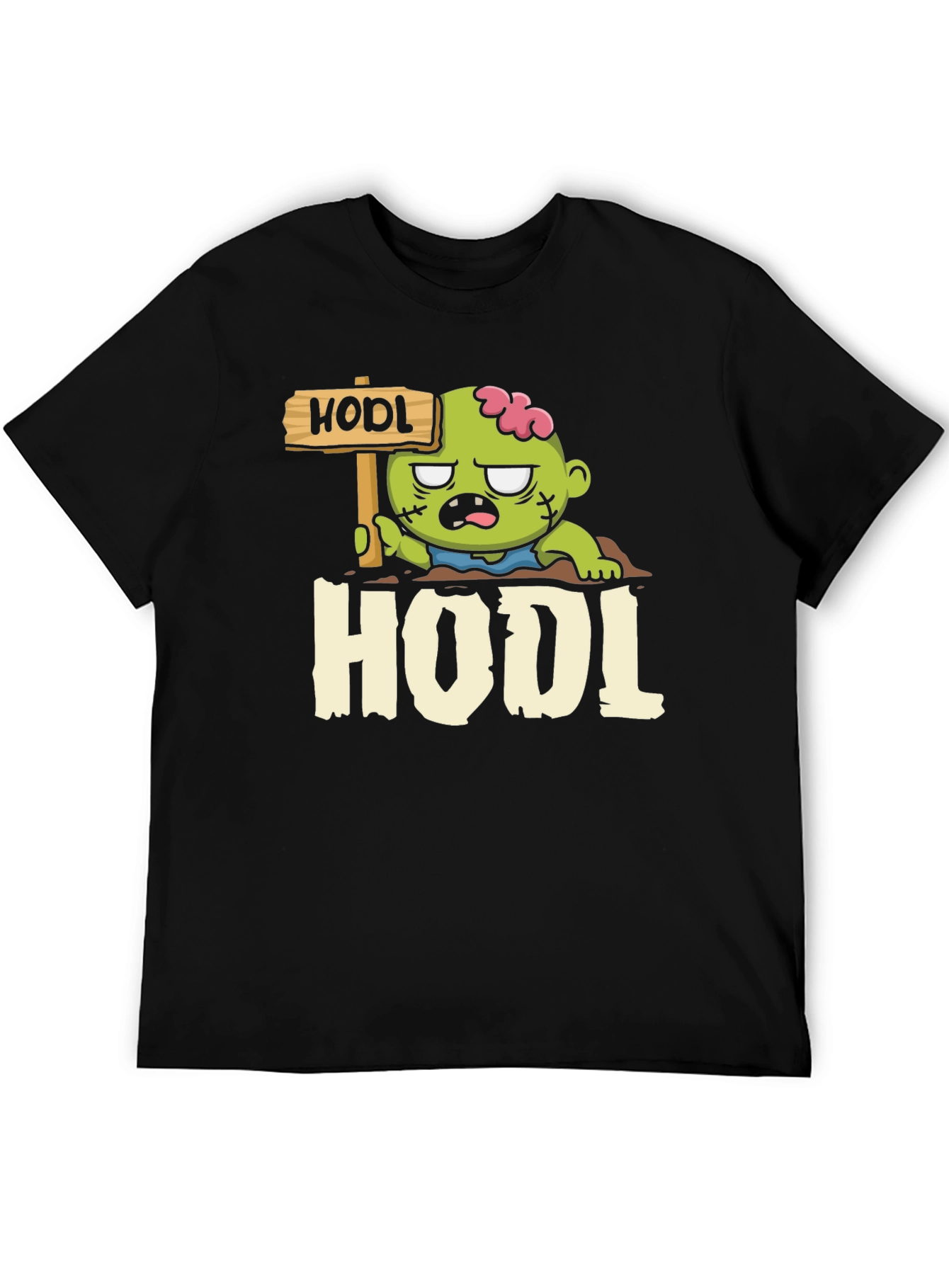 Black Zombie HODL T-Shirt - Crypto Investor Apparel view 5