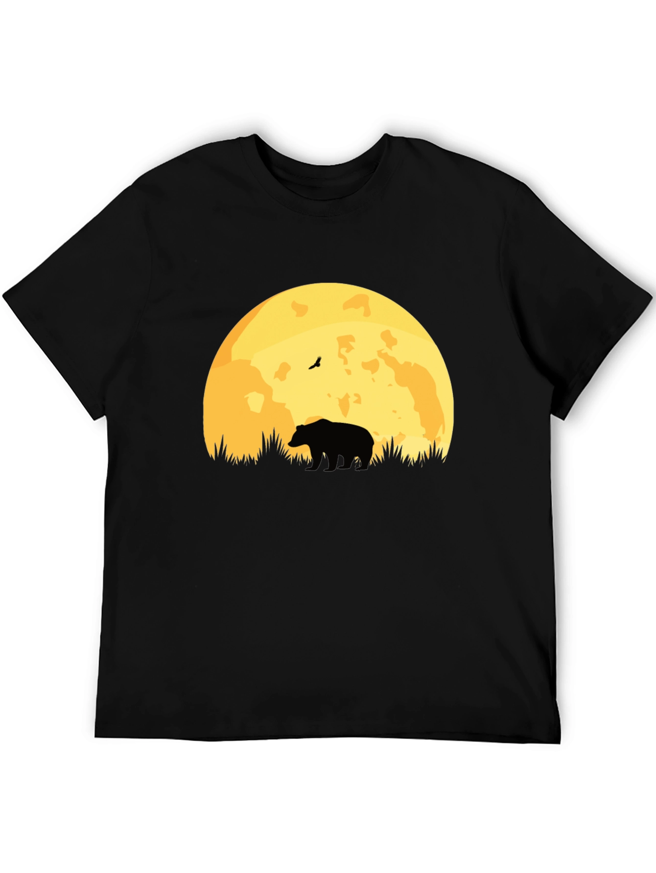 Black Bear Moon Silhouette T-Shirt - Nature Lover's Tee view 5