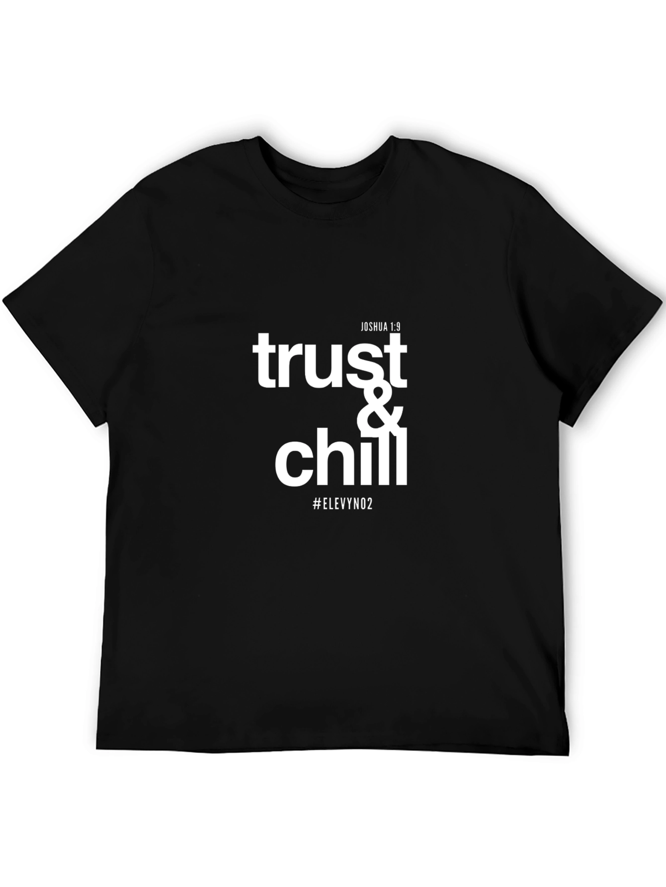 Black Trust & Chill Graphic Tee - Men's Black T-Shirt view 5