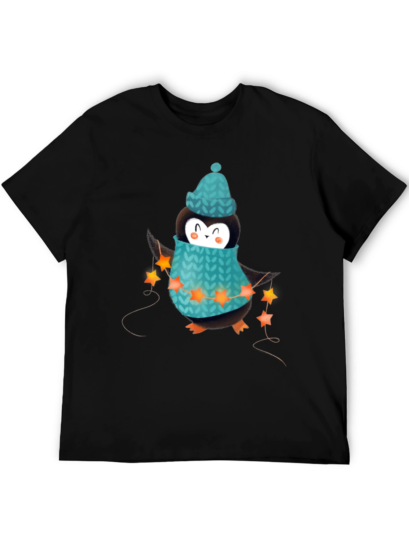 Black Festive Penguin T-Shirt - Holiday Ready! view 5