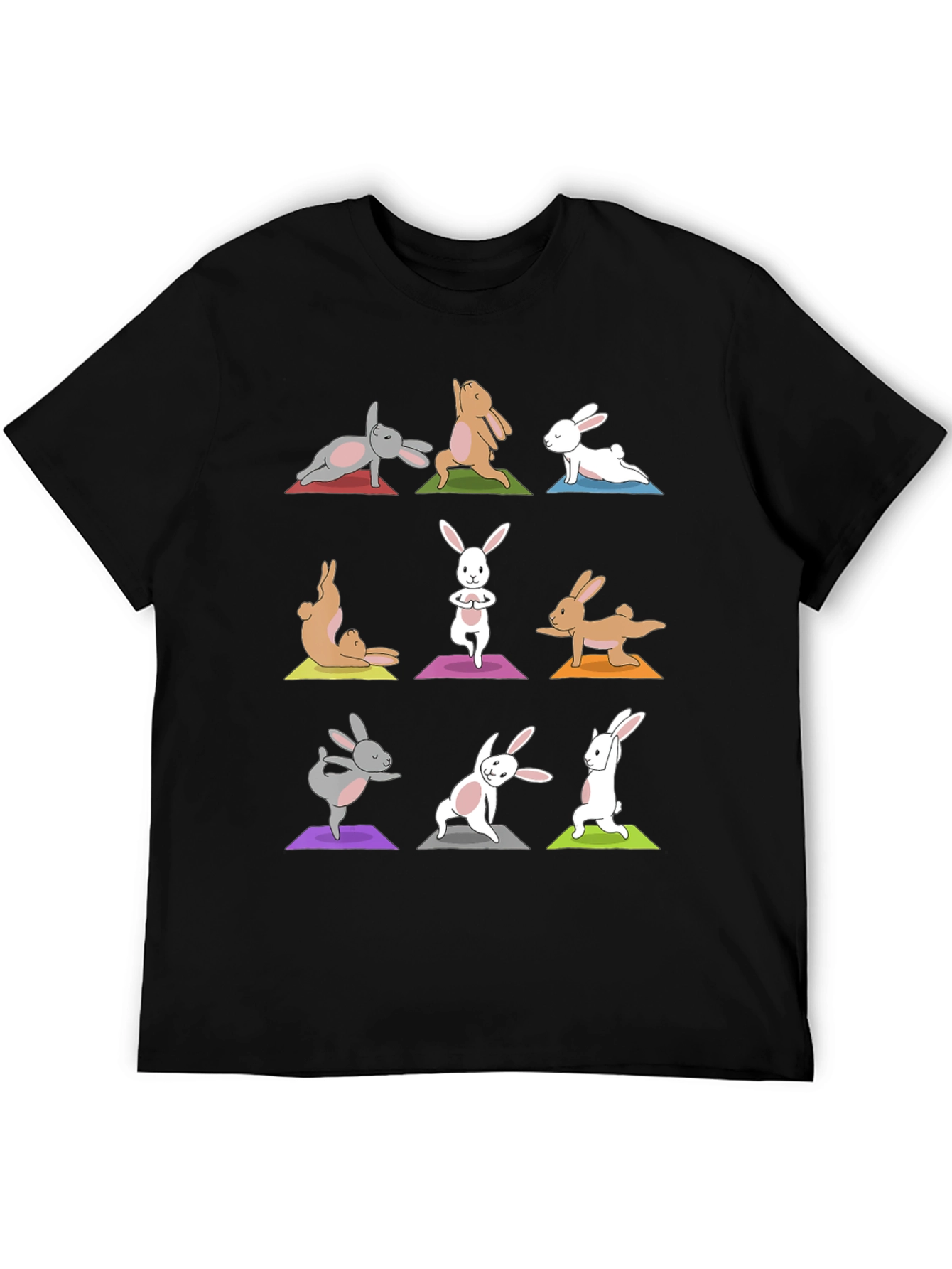 Black Yoga Bunny T-Shirt - Relax in Style view 5