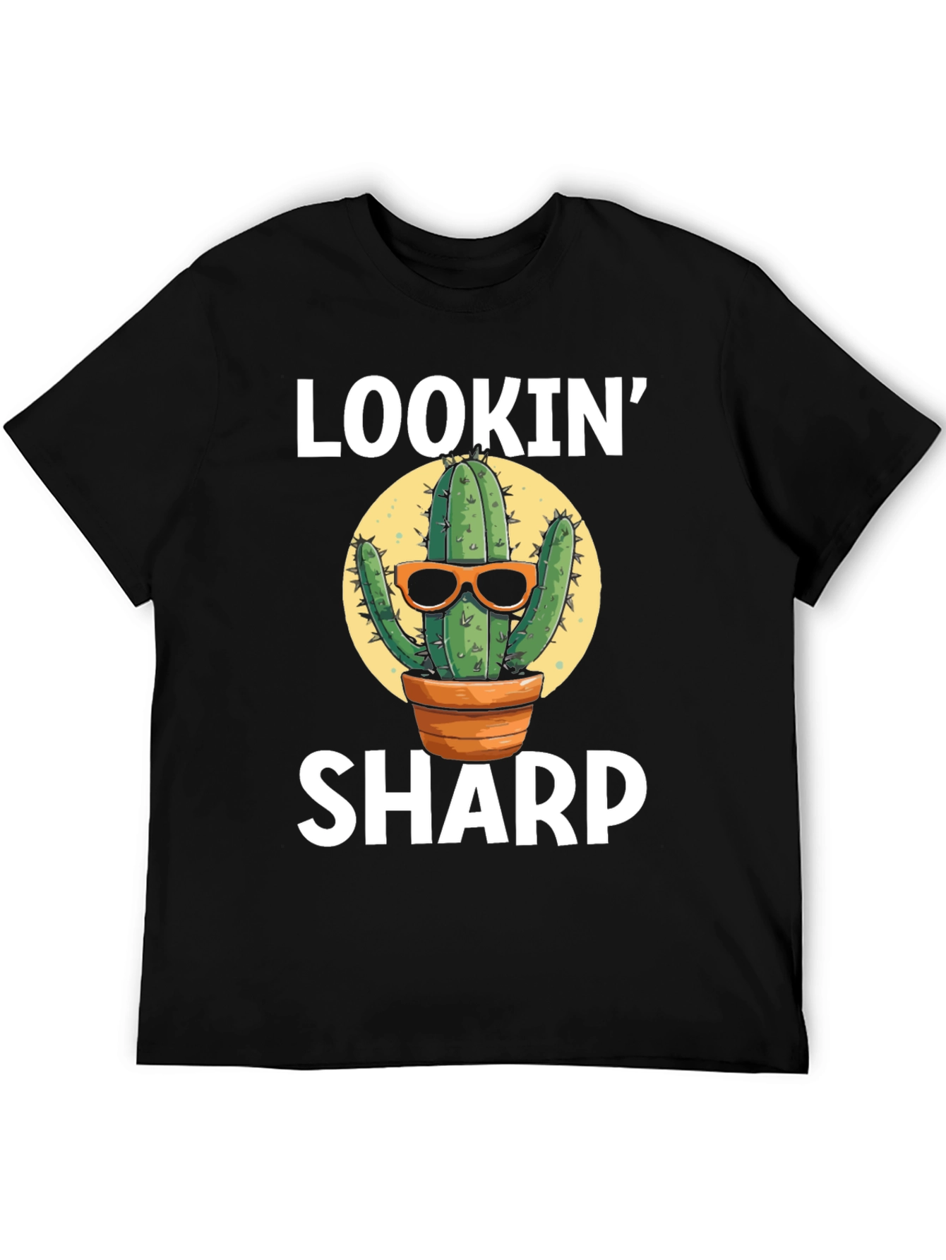 Black Lookin' Sharp Cactus Graphic T-Shirt view 5