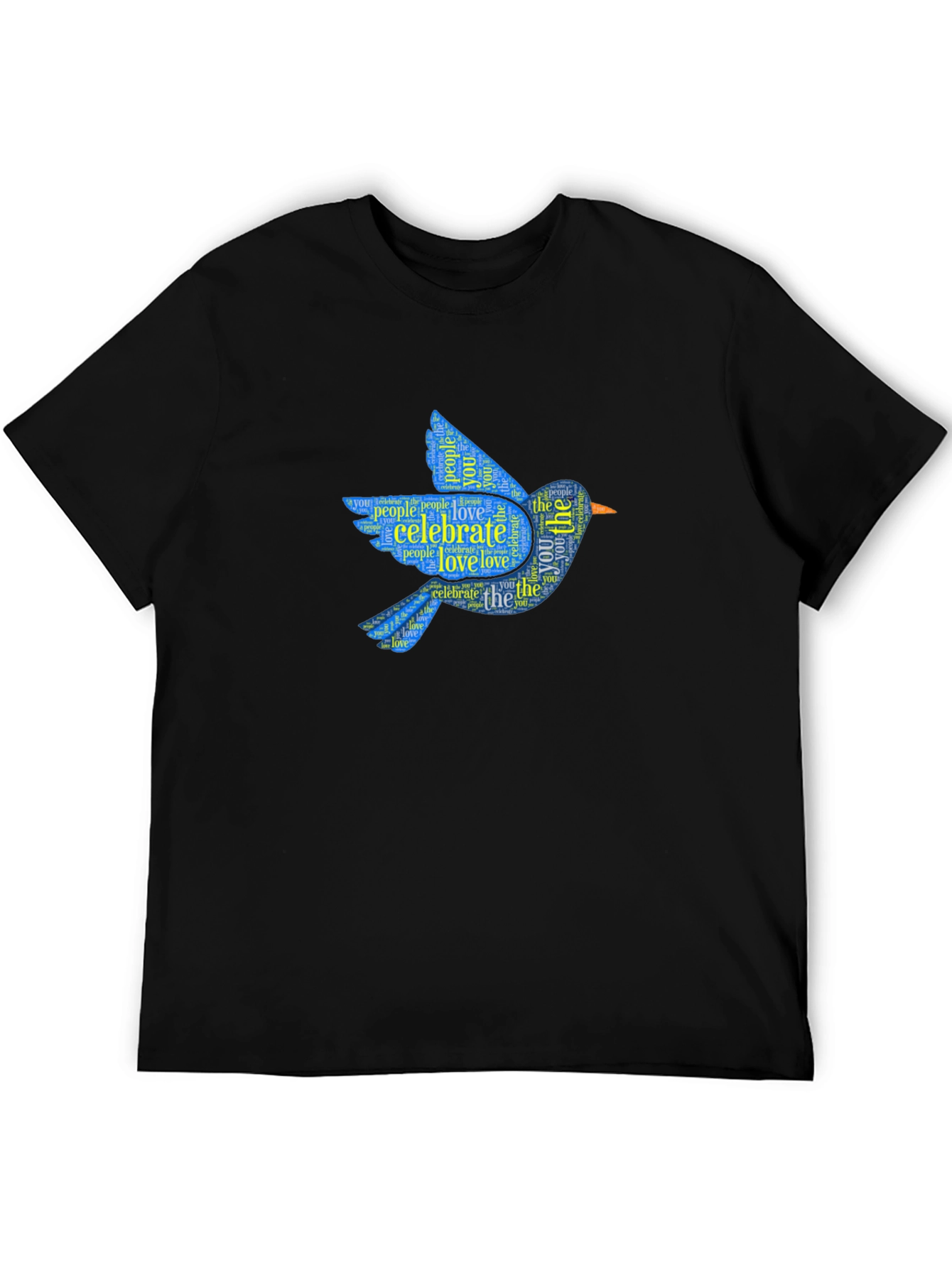 Black Celebrate Love Bluebird Graphic T-Shirt view 5