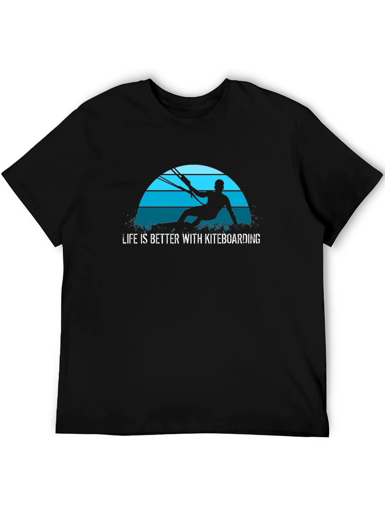 Black Life is Better with Kiteboarding T-Shirt view 5