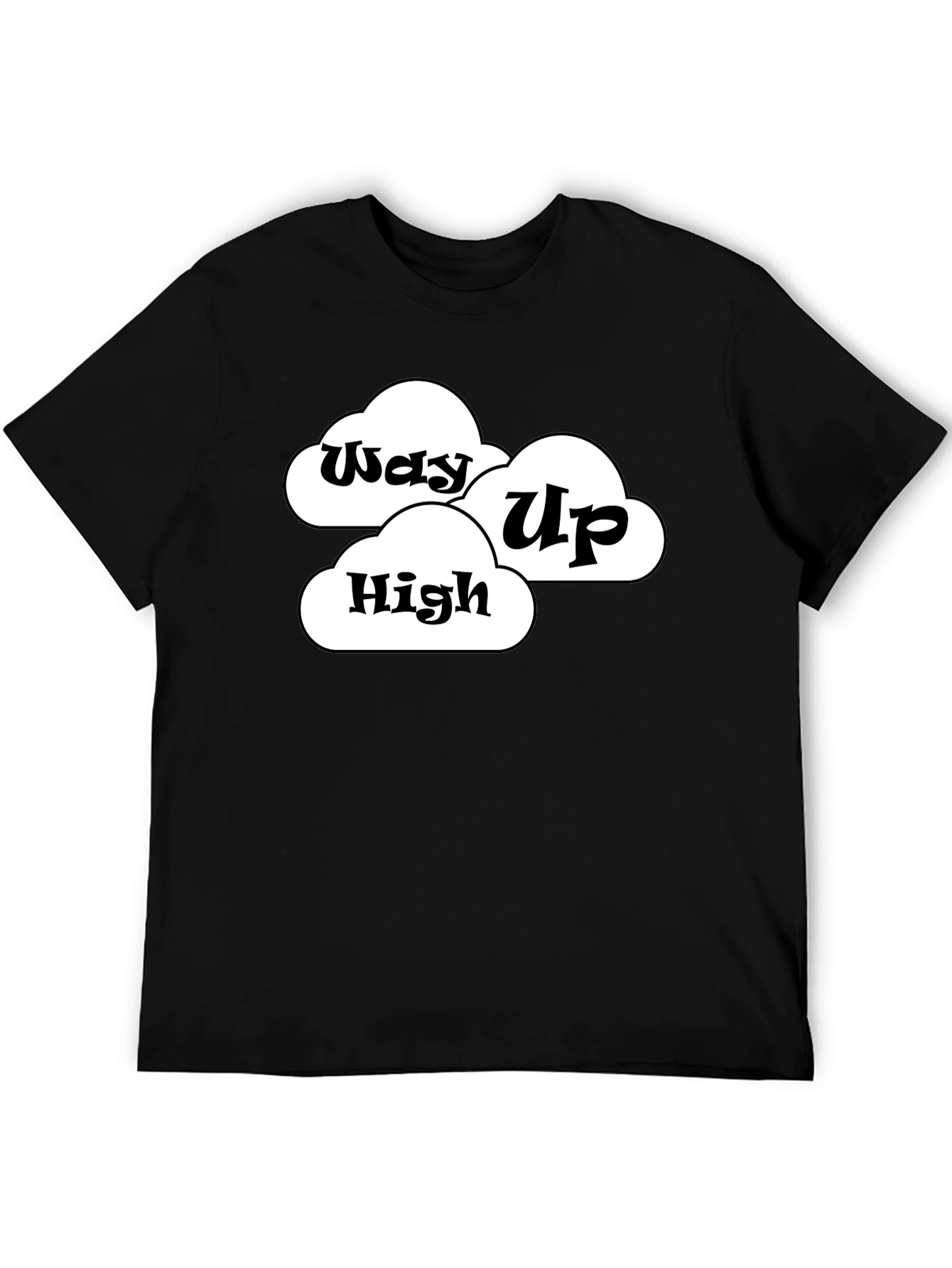 Black Way Up High Cloud T-Shirt - Black Graphic Tee view 5