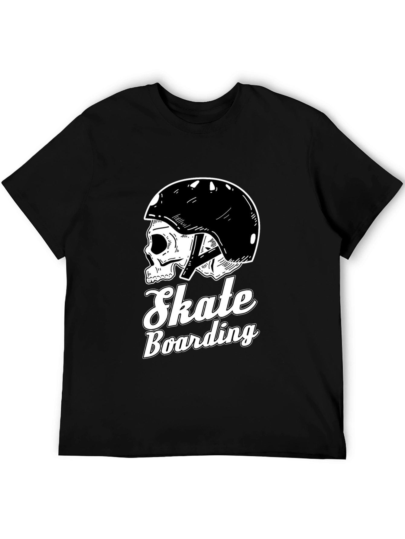 Black Skull Skateboarding T-Shirt view 5