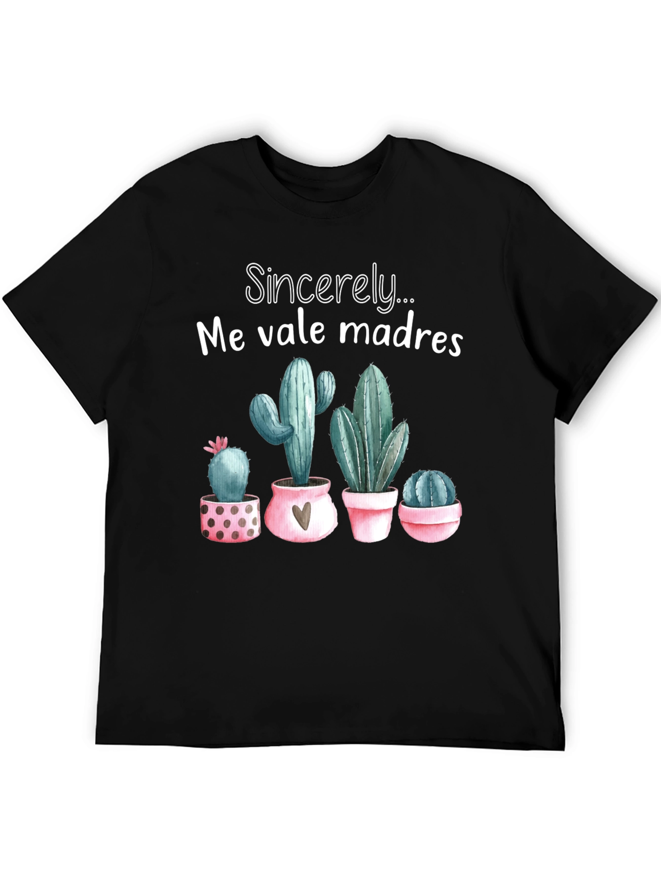 Black Me Vale Madres Cactus T-Shirt - Funny Graphic Tee view 5