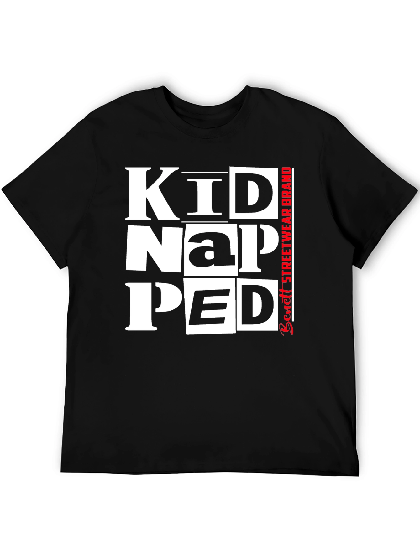Black Kidnapped Streetwear Graphic Tee view 5