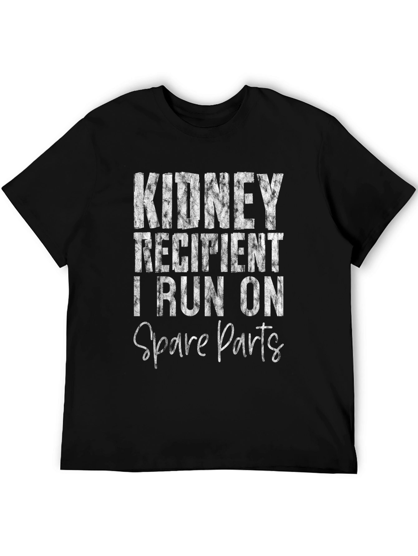 Black Kidney Recipient T-Shirt - Spare Parts Transplant Tee view 5