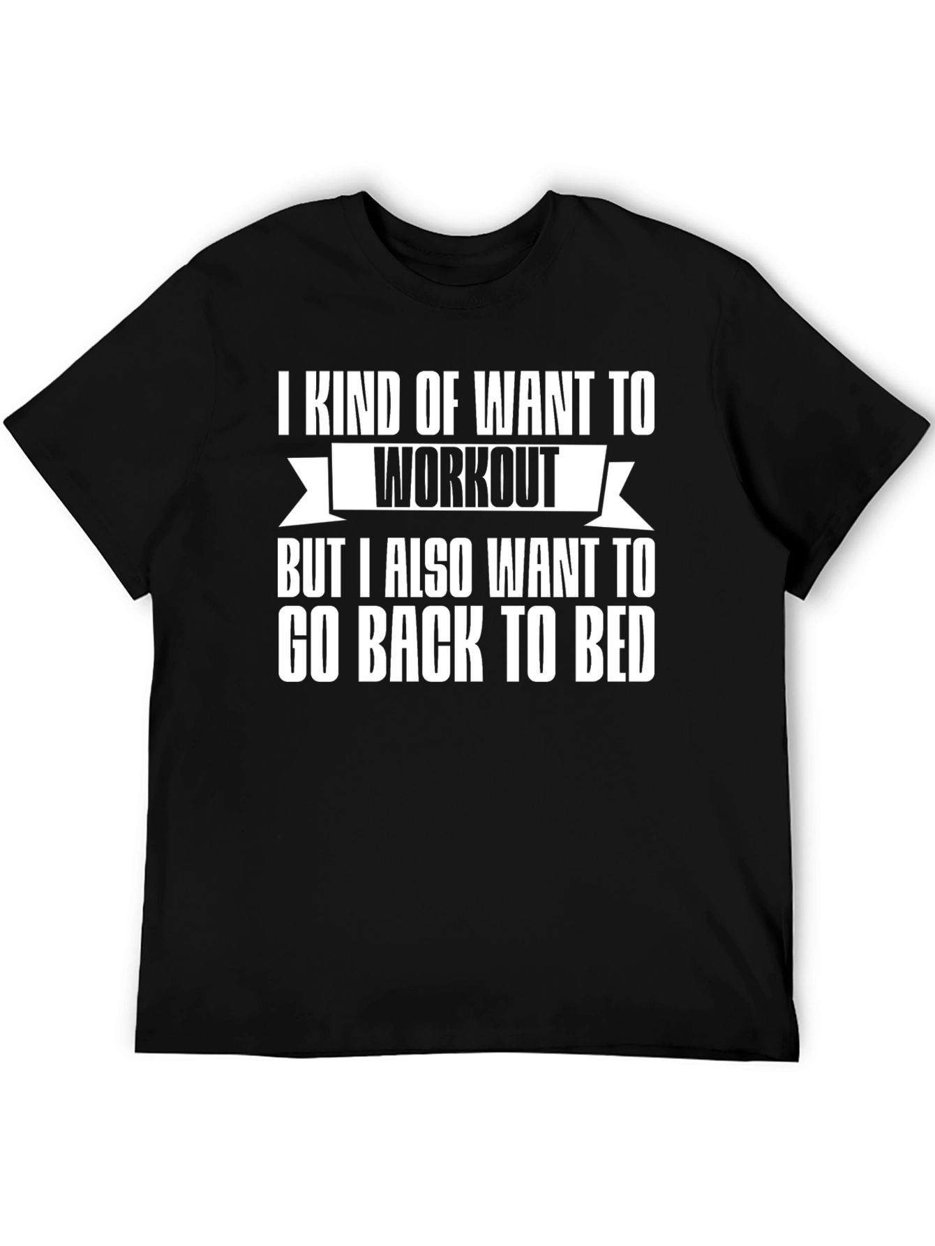 Black Funny Workout Motivation T-Shirt view 5