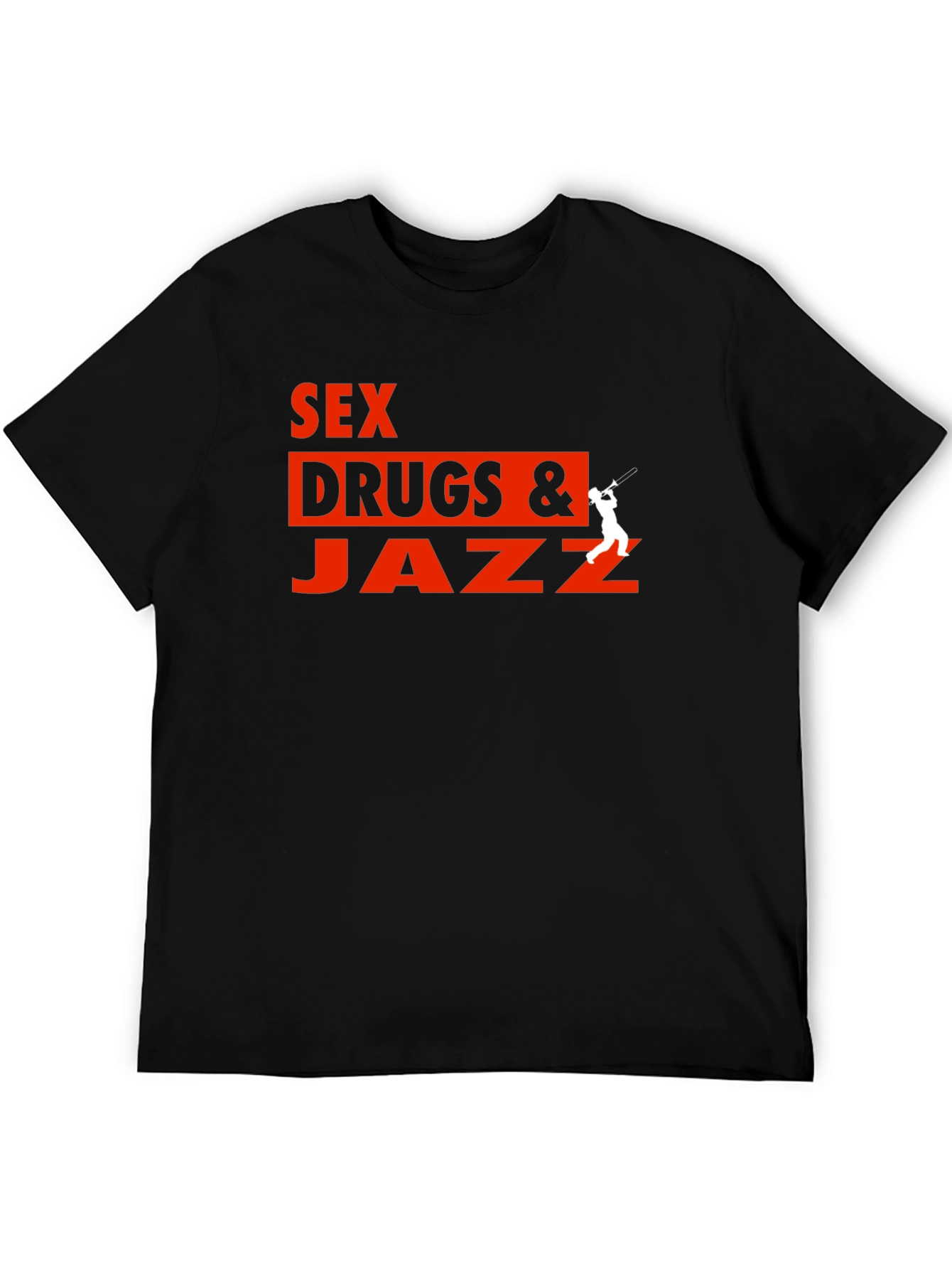 Black Sex Drugs & Jazz Graphic T-Shirt view 5