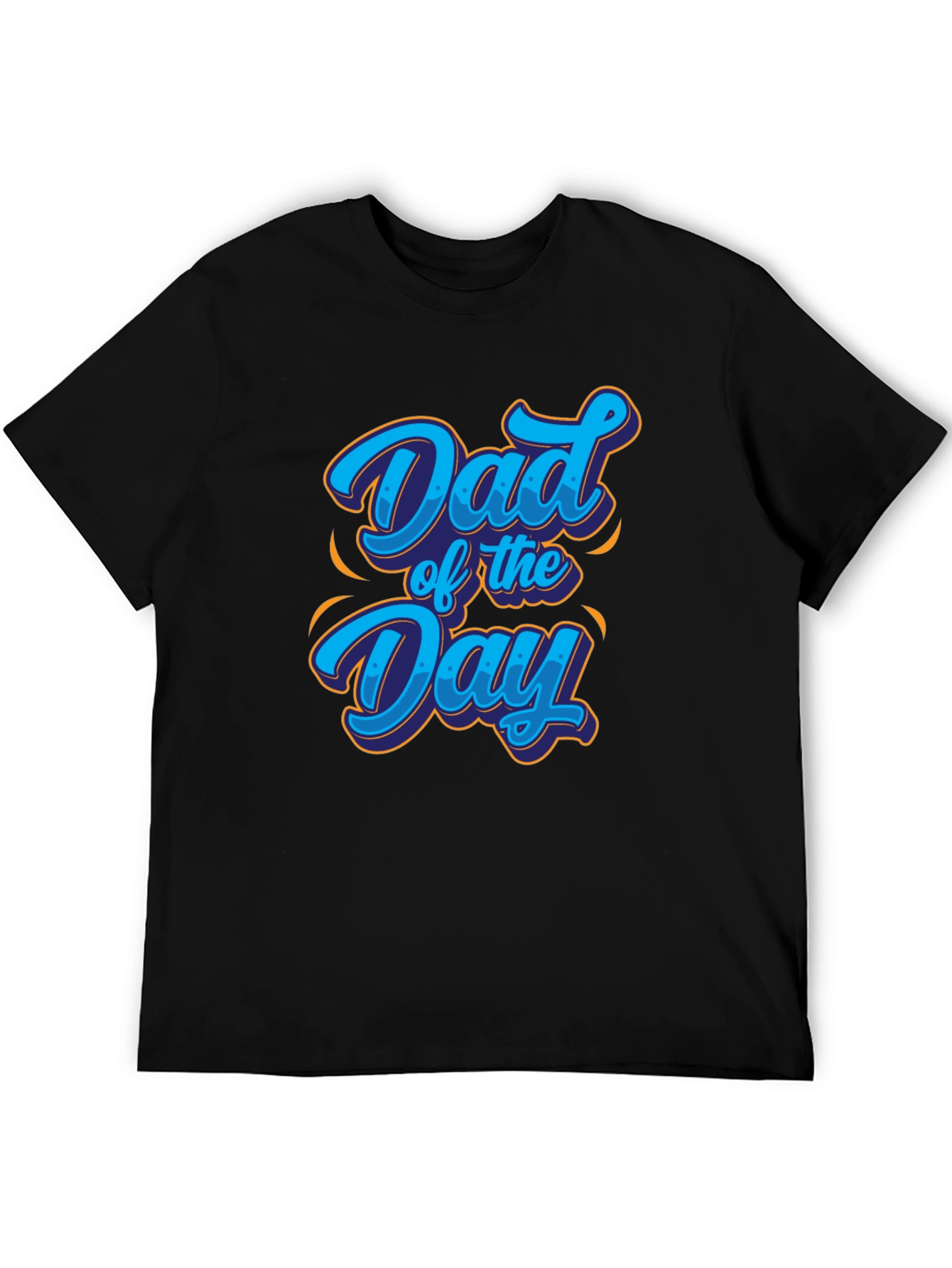Black Dad of the Day Graphic T-Shirt - Black view 5