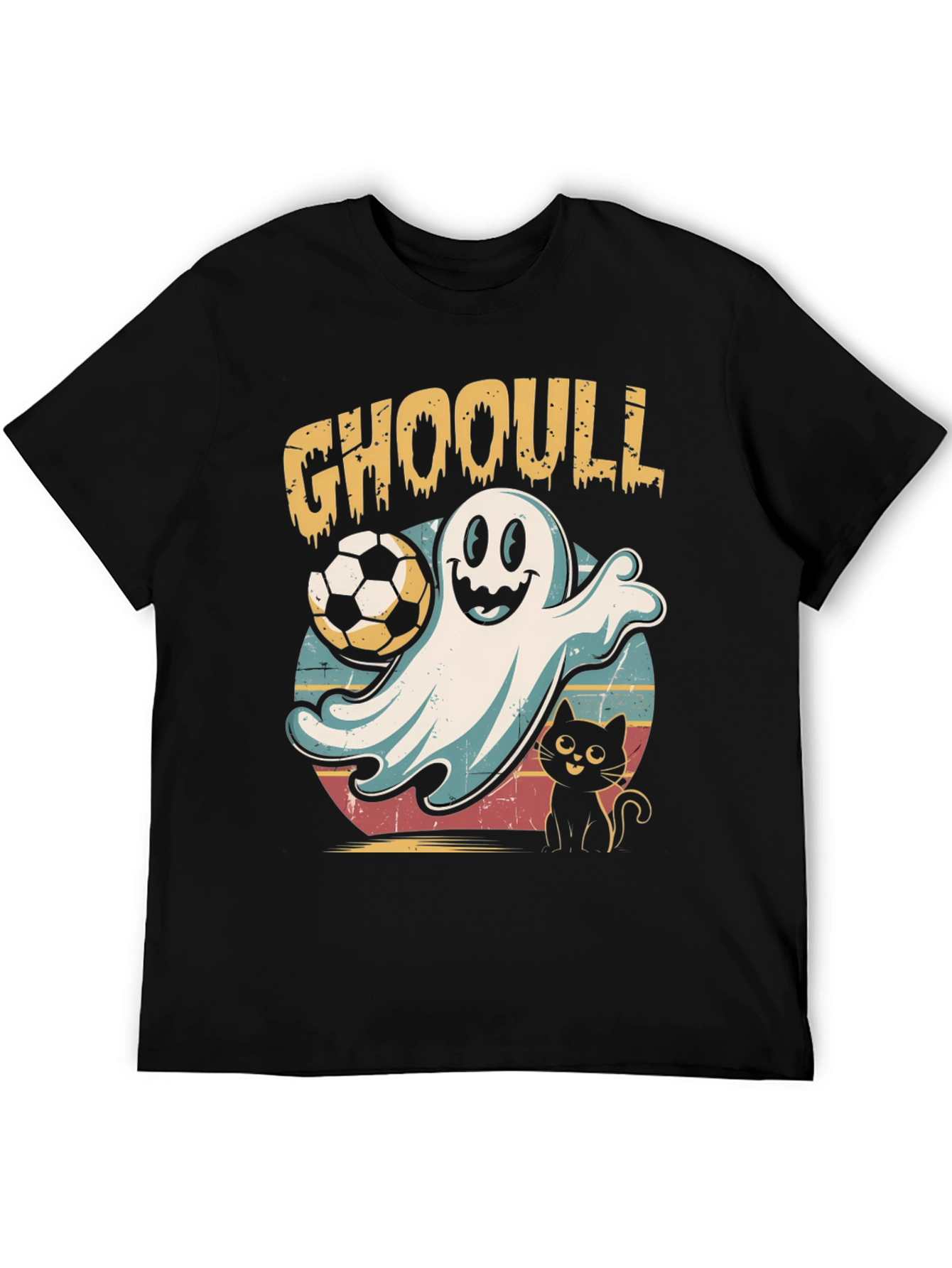 Black GHOOULL Soccer Ghost T-Shirt view 5