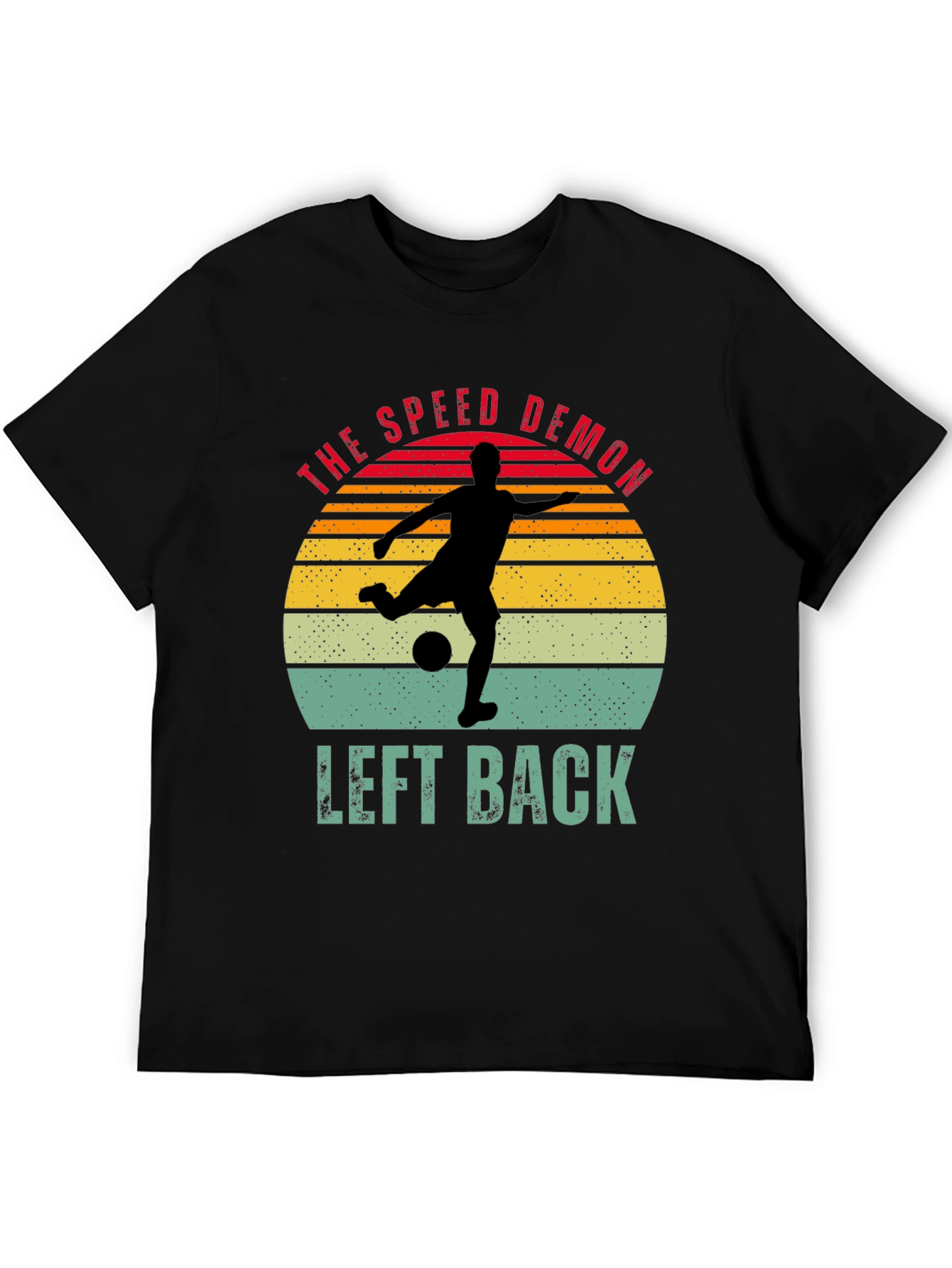 Black The Speed Demon Left Back T-Shirt view 5
