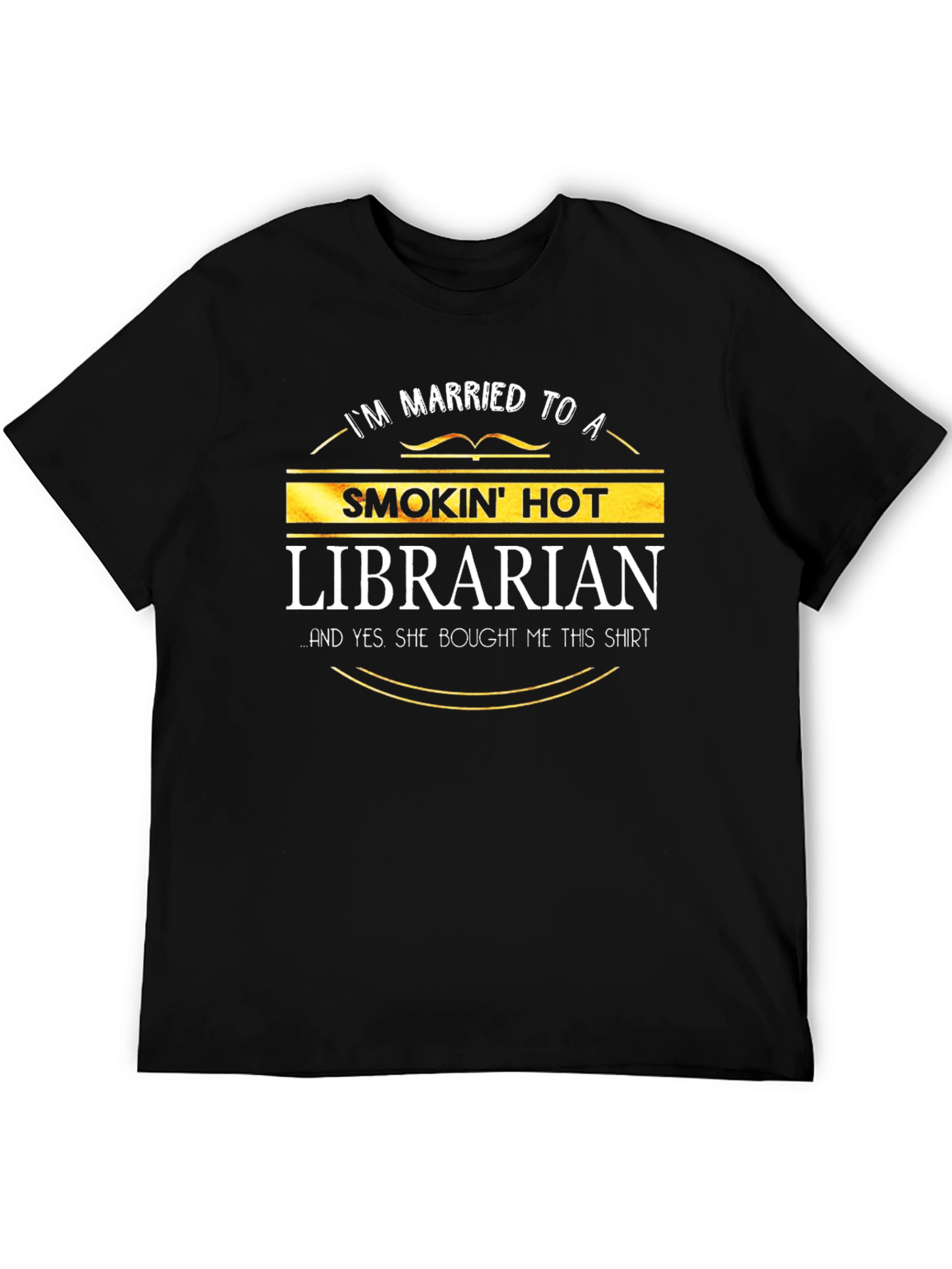 Black Smokin' Hot Librarian T-Shirt - Husband Gift view 5