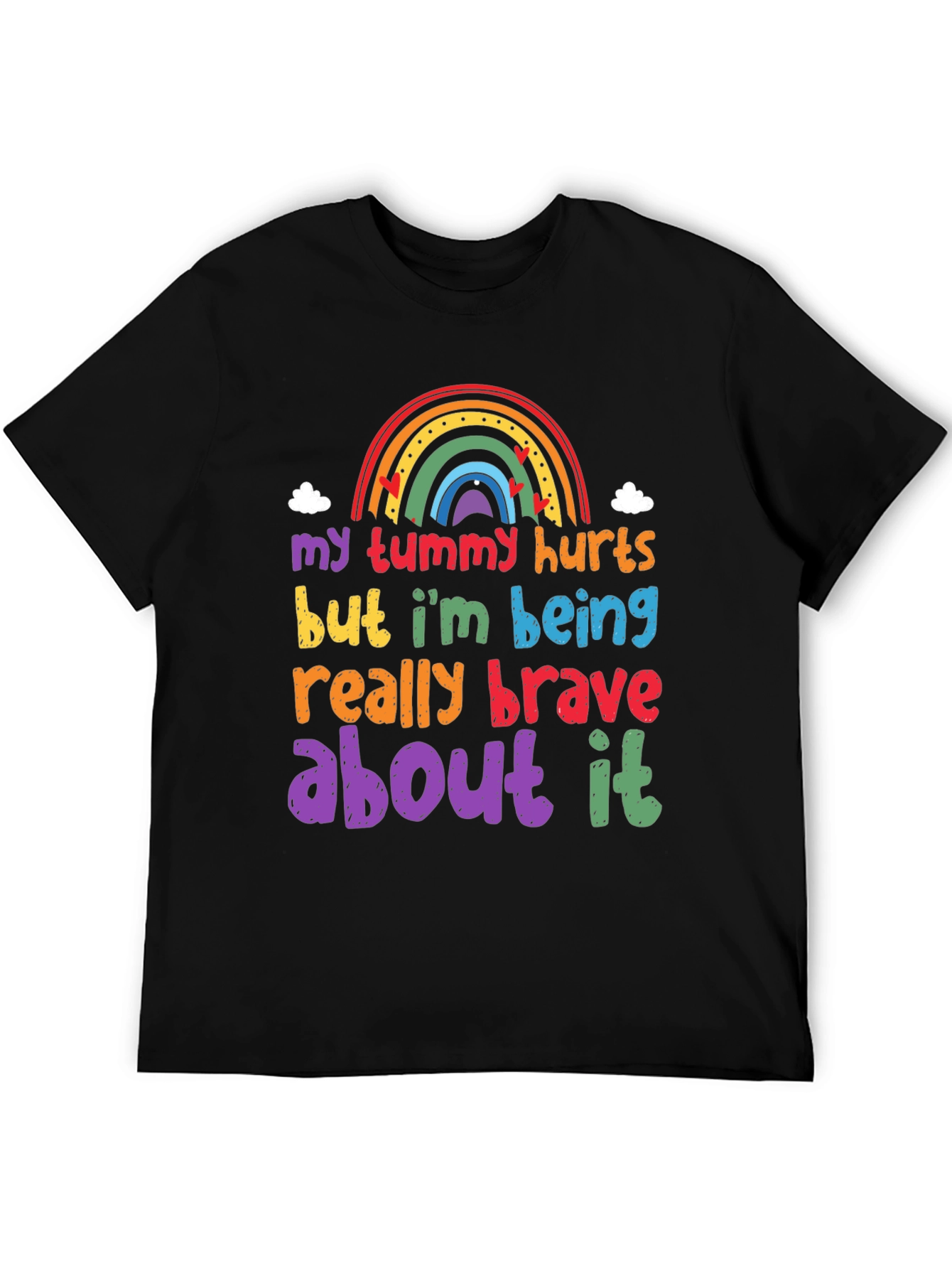 Black Brave Tummy Hurts Graphic Tee view 5