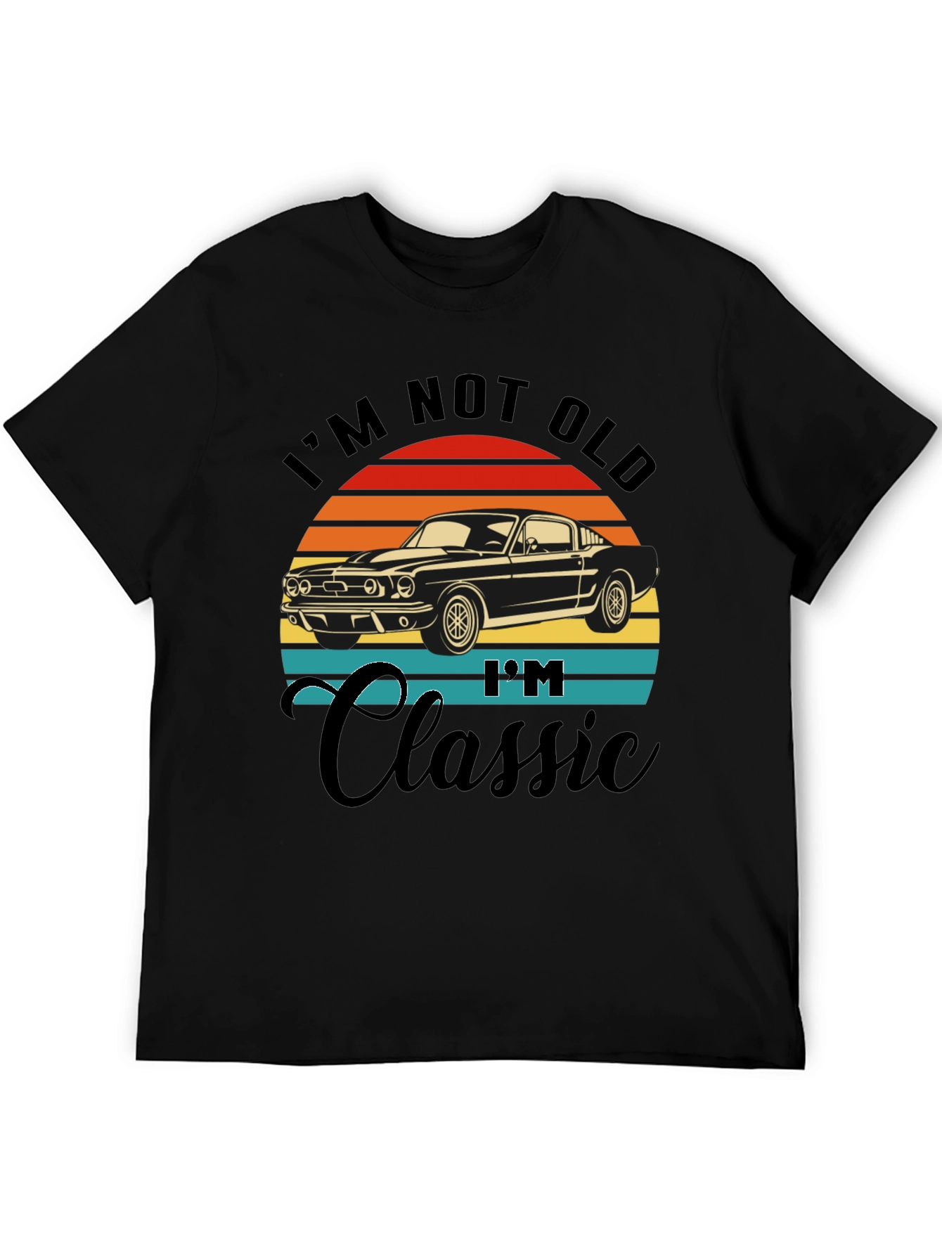 Black I'm Not Old I'm Classic Car T-Shirt view 5