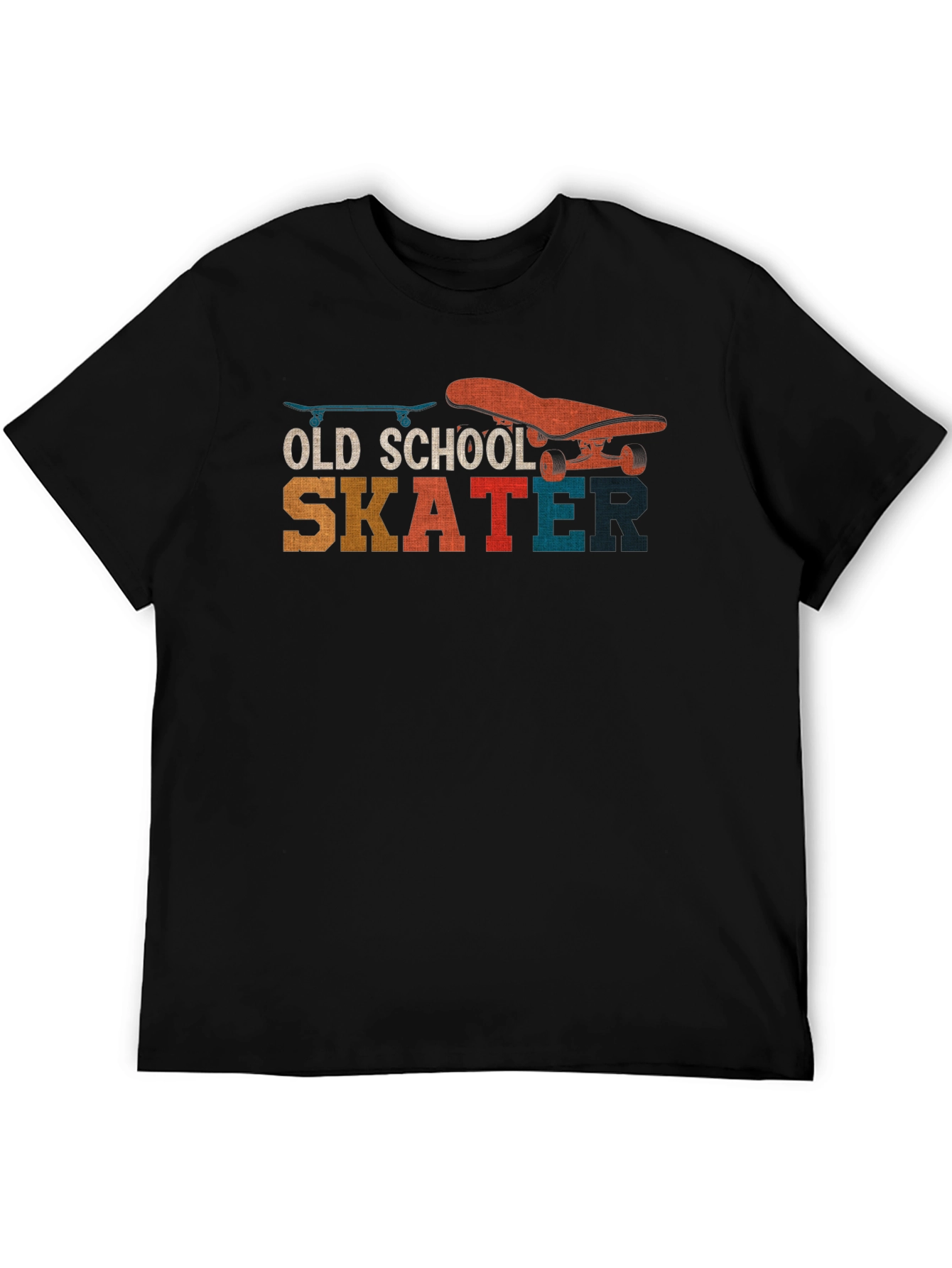 Black Old School Skater Graphic T-Shirt - Retro Style view 5