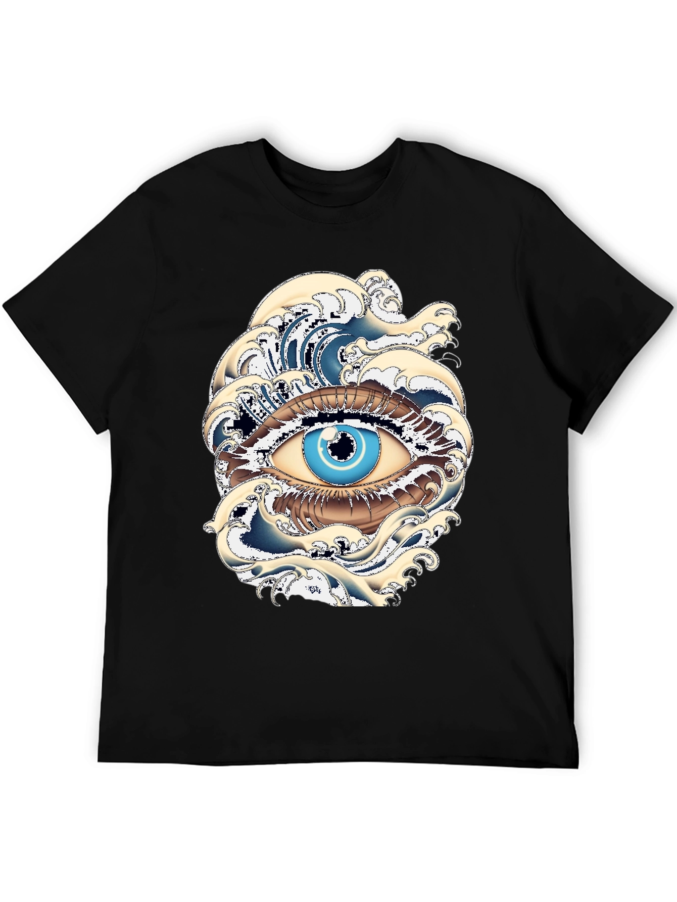 Black Eye of the Ocean Graphic Tee - Black view 5