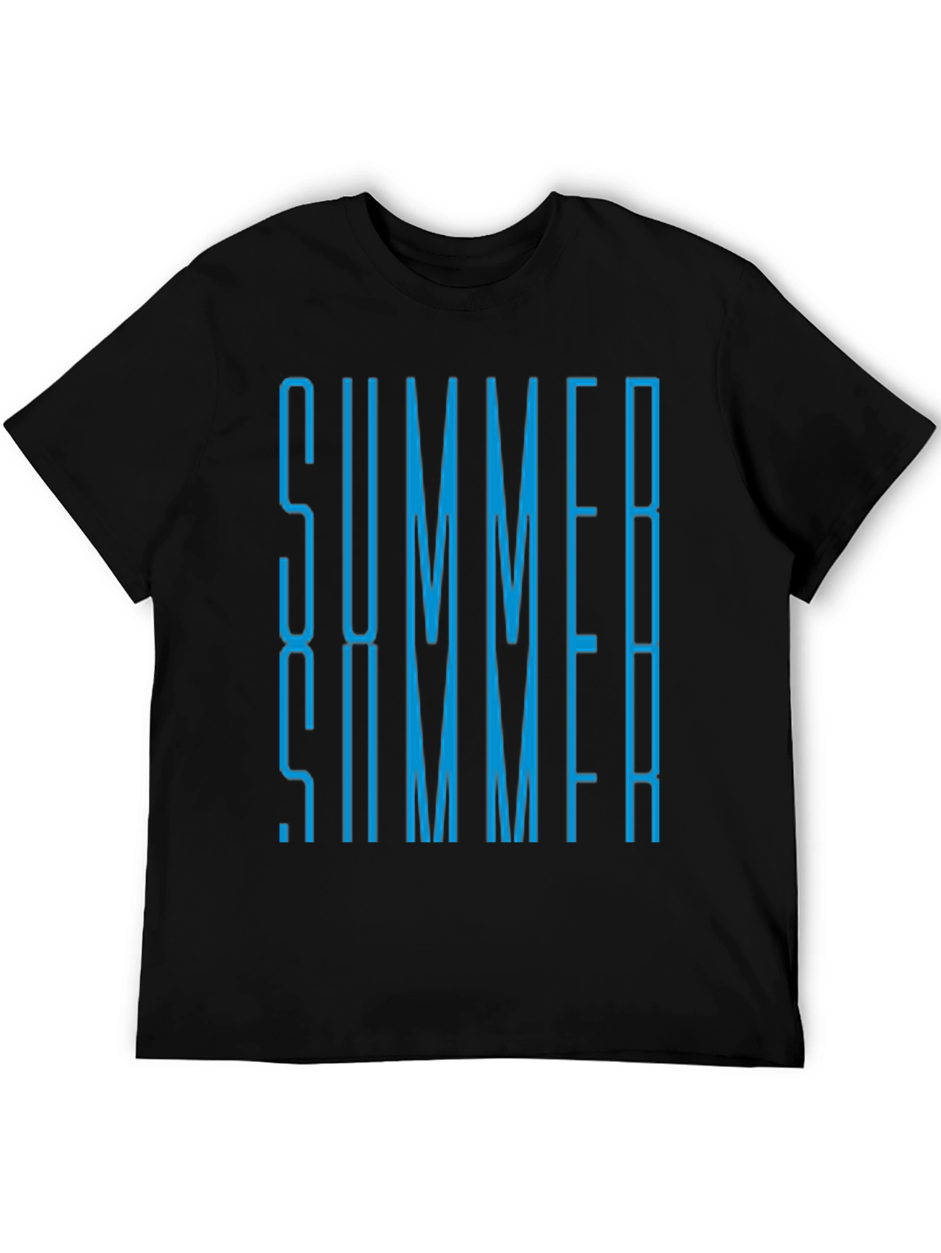 Black Summer Graphic Print Black T-Shirt view 5