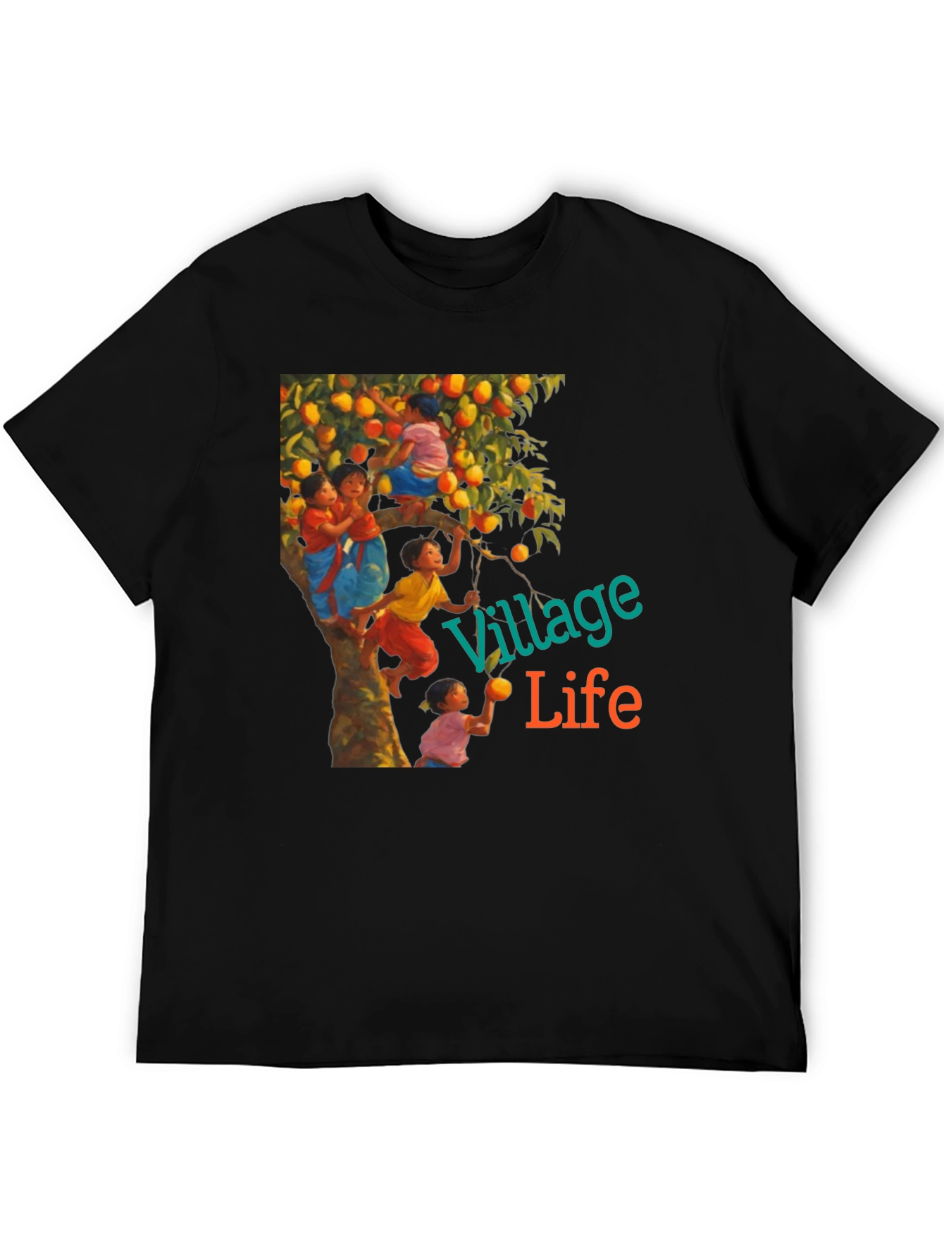 Black Village Life Graphic Tee view 5