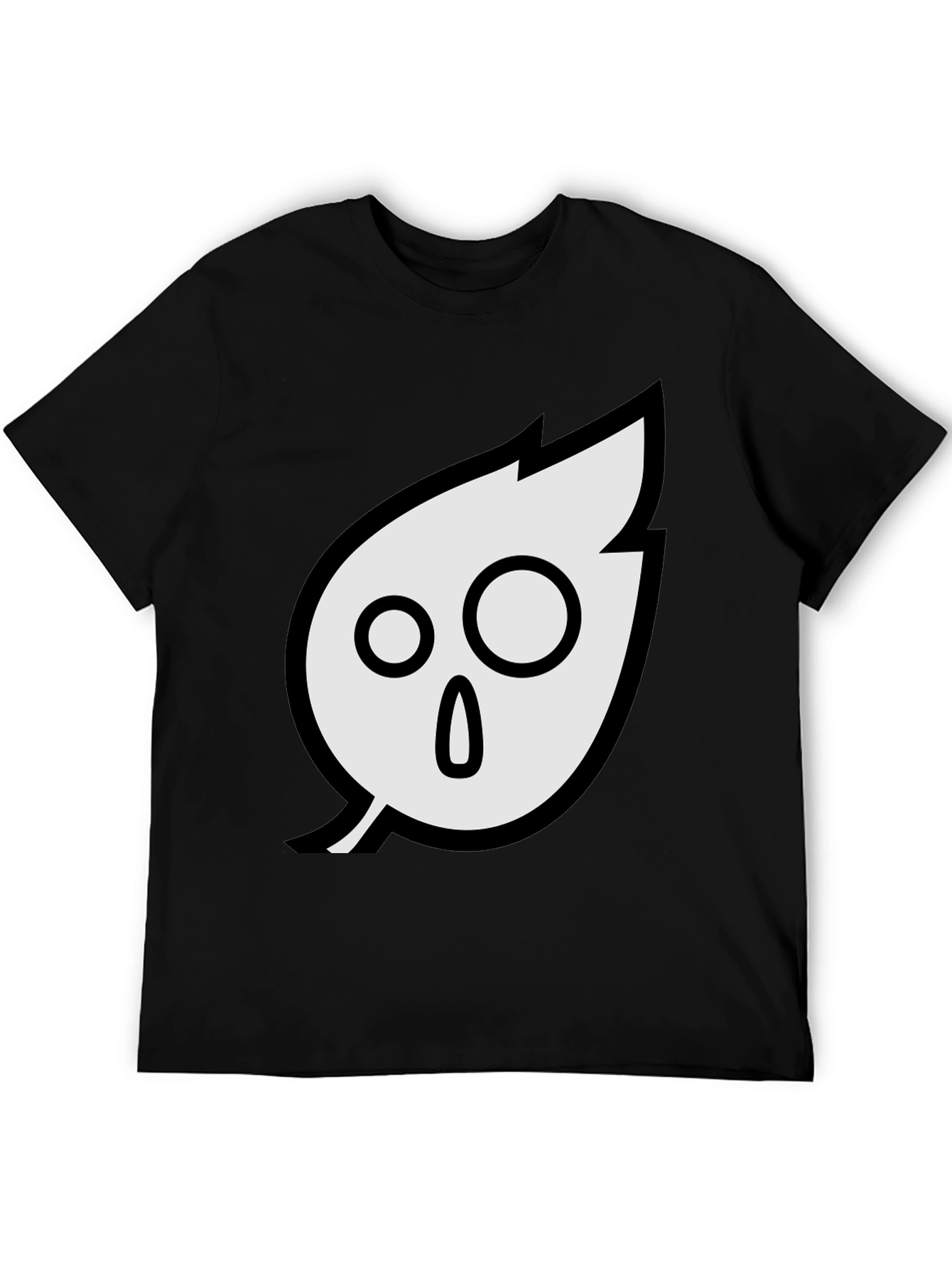 Black Spooky Leaf Graphic Tee - Soft Cotton Blend view 5