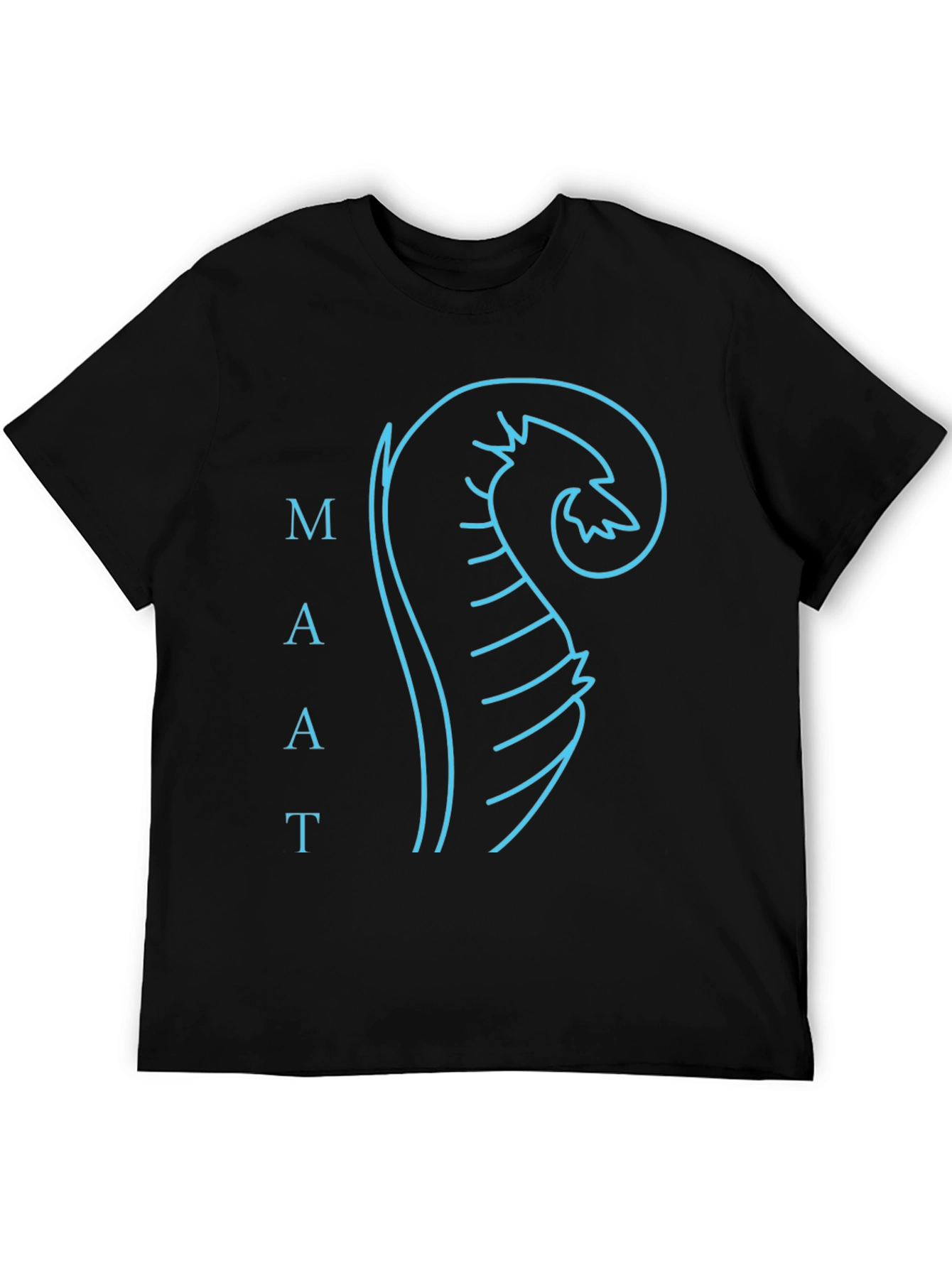Black Maat Feather Graphic Tee - Black view 5