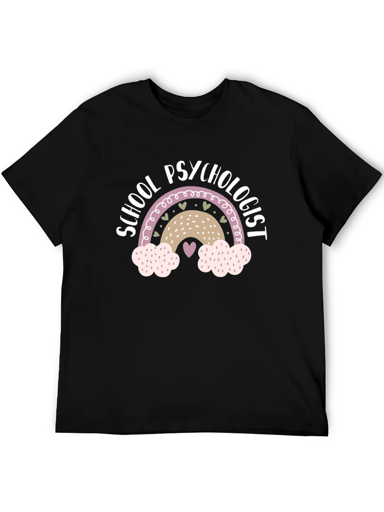 Black School Psychologist Rainbow T-Shirt view 5