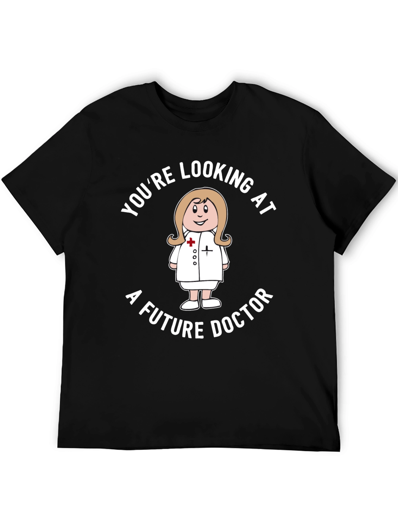 Black Future Doctor T-Shirt - Cute Medical Student Tee view 5