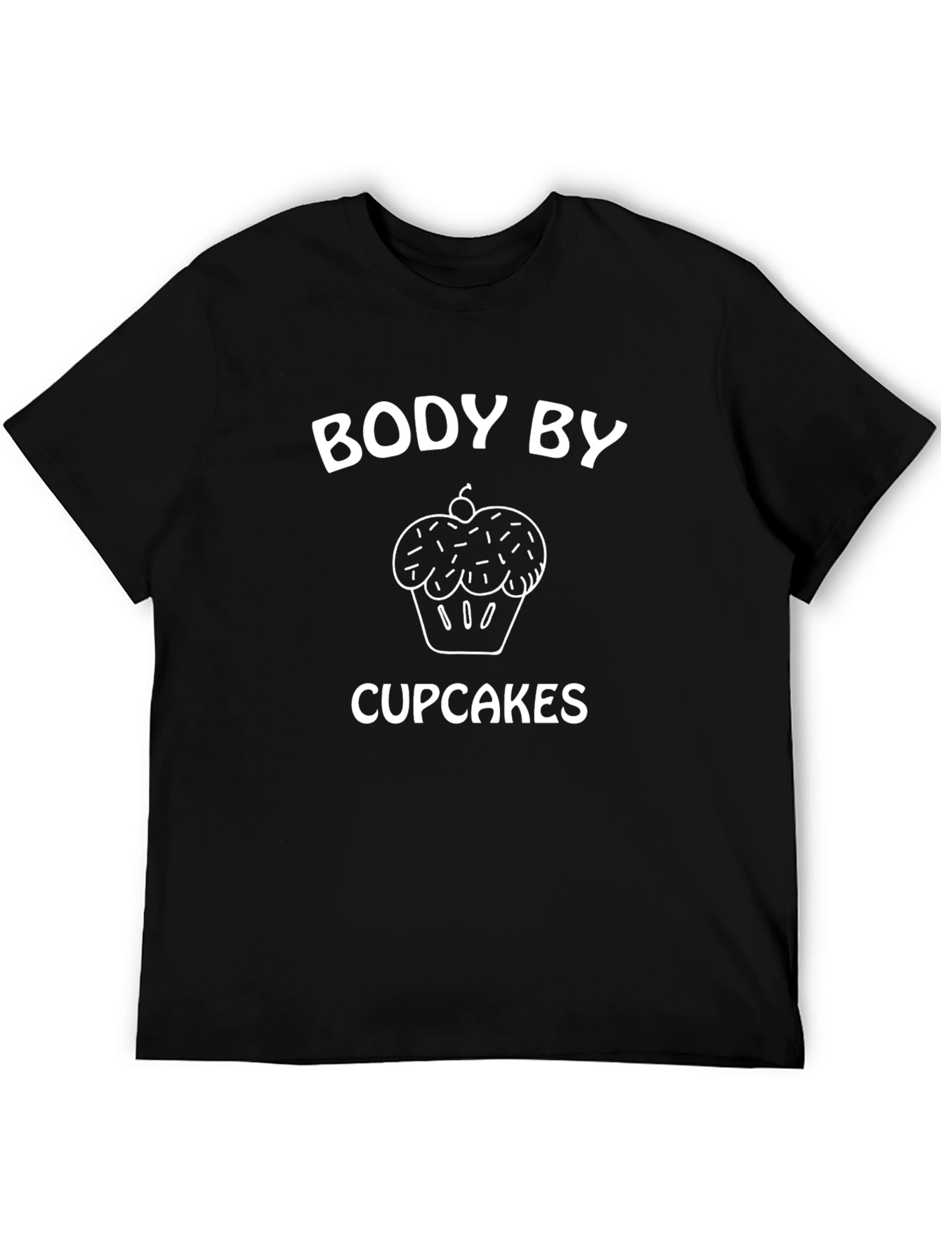 Black Body By Cupcakes T-Shirt - Funny Dessert Tee view 5