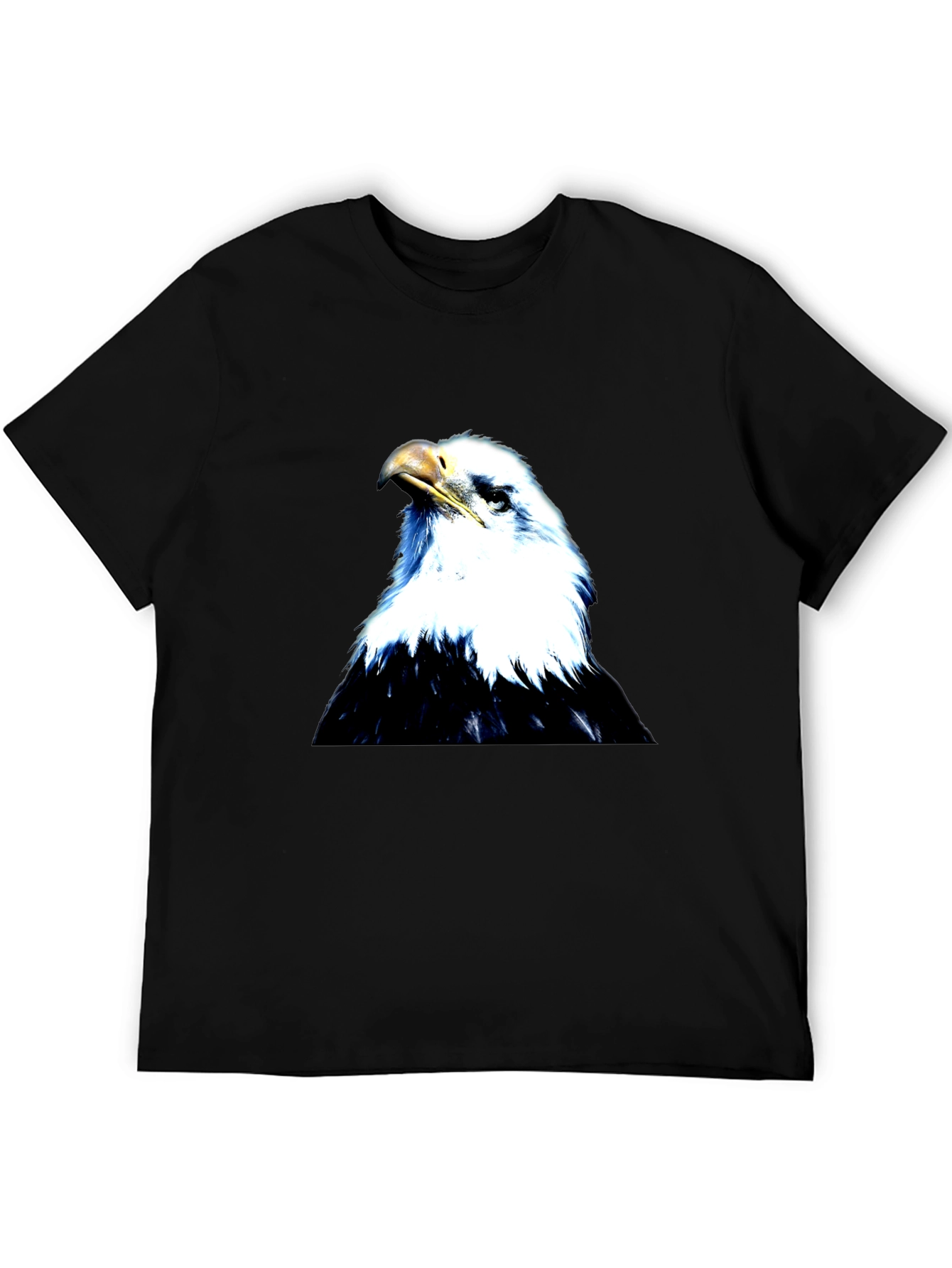 Black Eagle Graphic Black T-Shirt for Men view 5