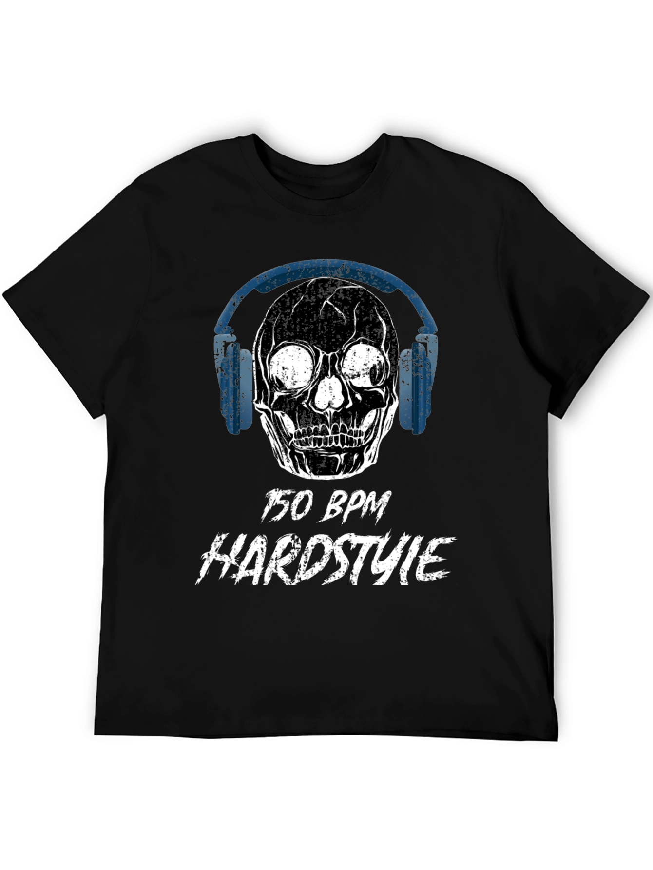 Black 150 BPM Hardstyle Skull T-Shirt view 5