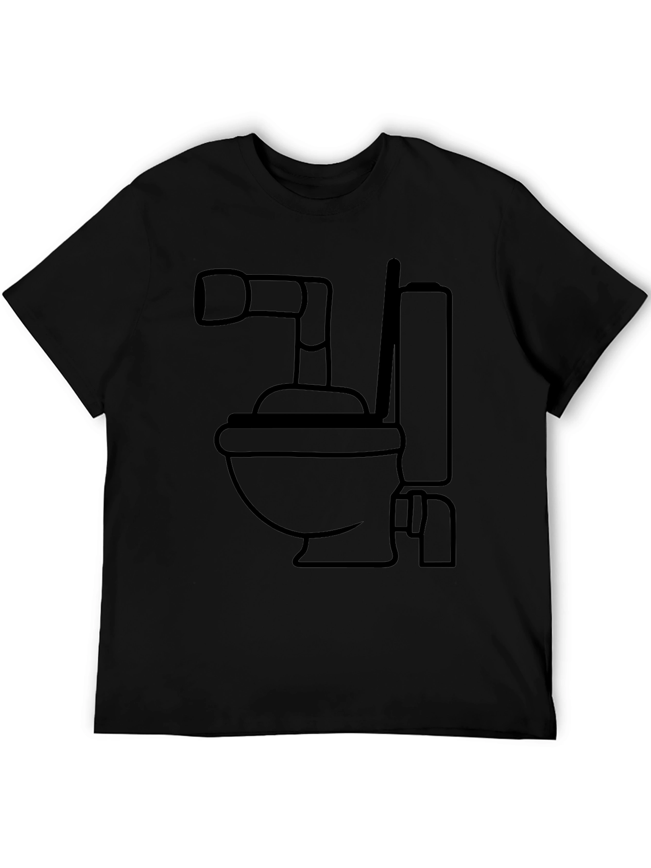 Black Toilet Humor T-Shirt - Bold Graphic Tee for Bathroom Enthusiasts view 5