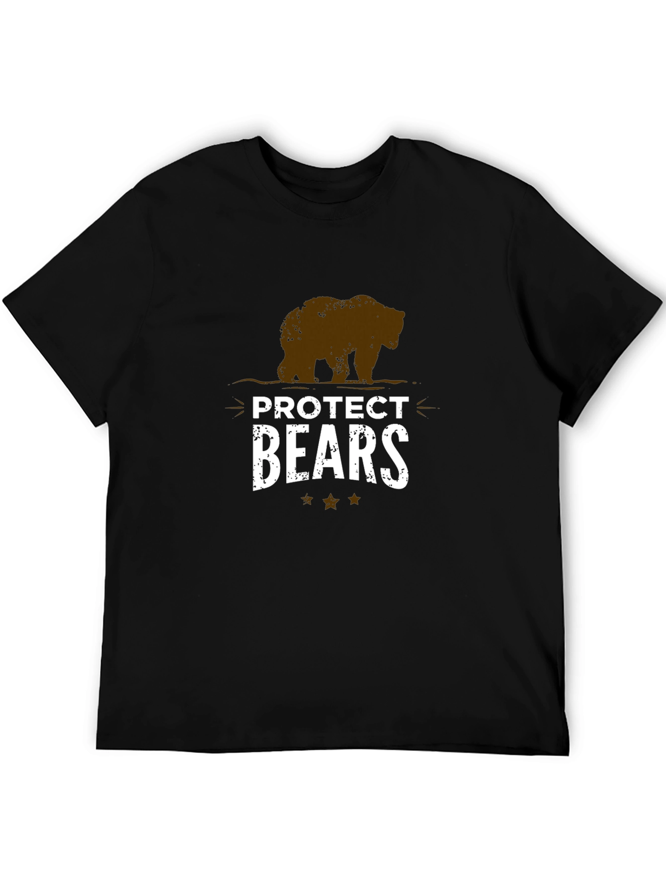 Black Protect Bears Graphic T-Shirt - Animal Lover Tee view 5