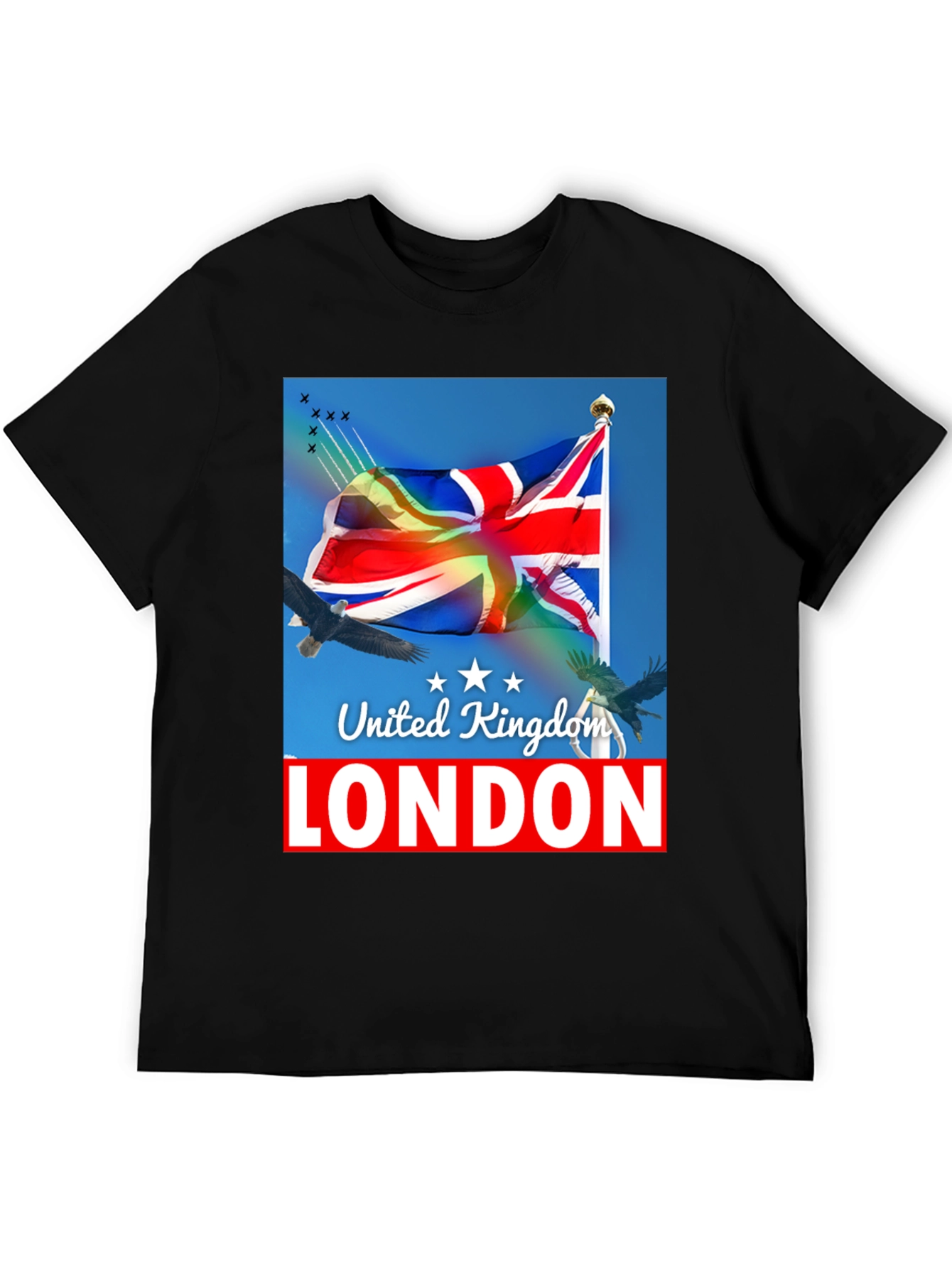 United Kingdom London Flag Graphic T-Shirt - 5