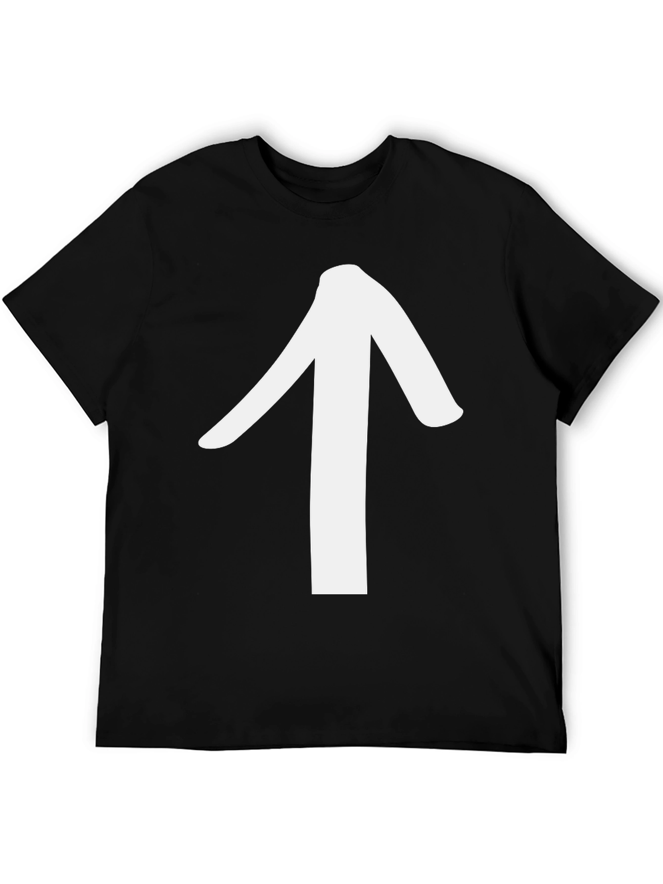 Black Upward Arrow Graphic Tee - Casual Comfort view 5