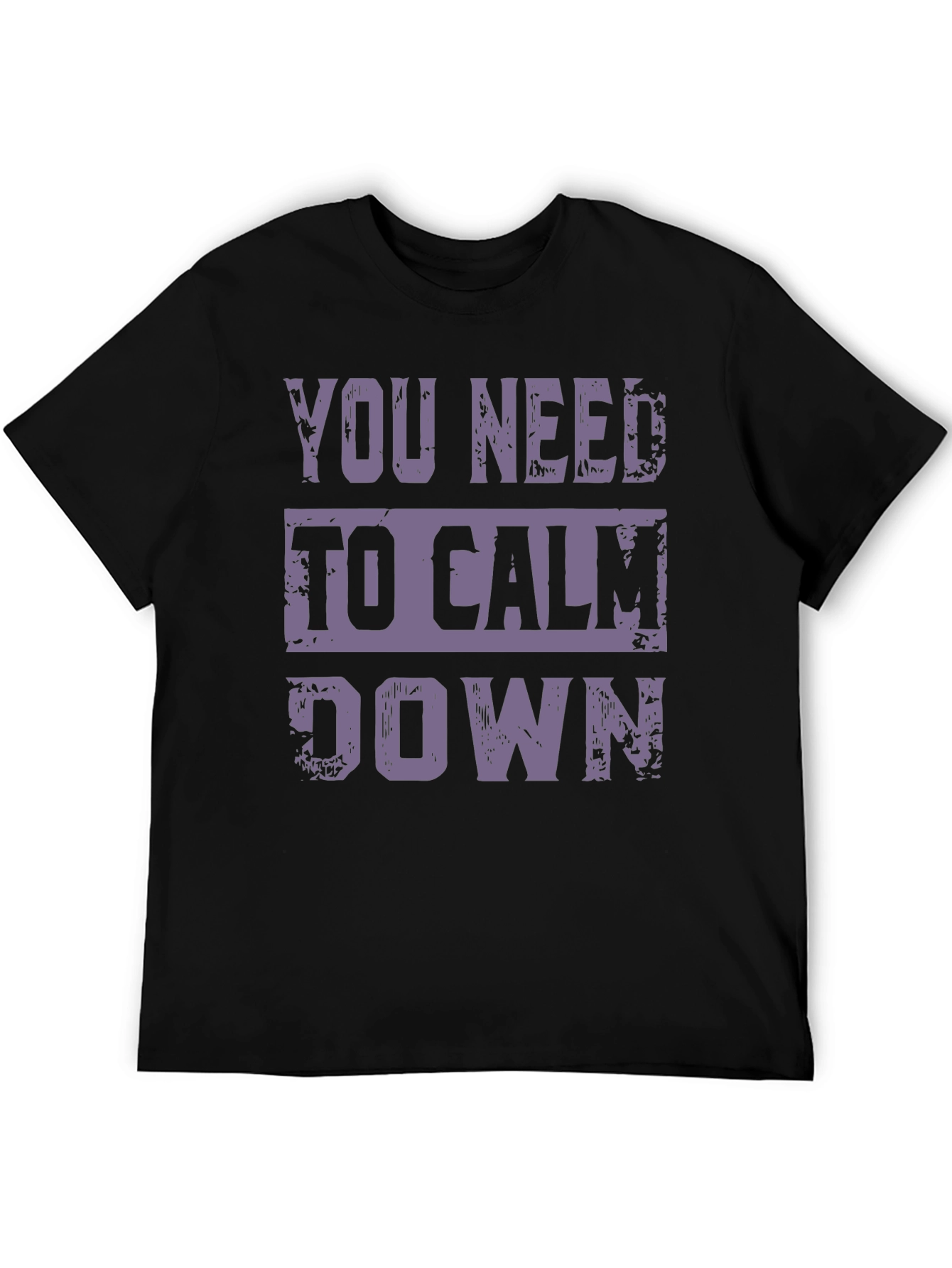 Black You Need To Calm Down Novelty Graphic Tee view 5