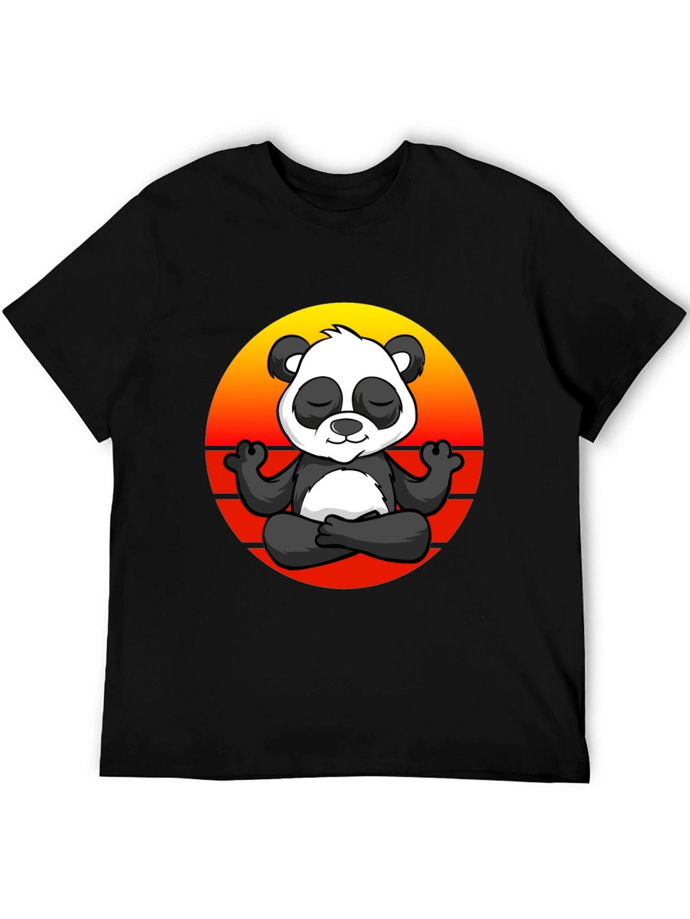 Black Zen Panda Graphic Tee - Black T-Shirt view 5