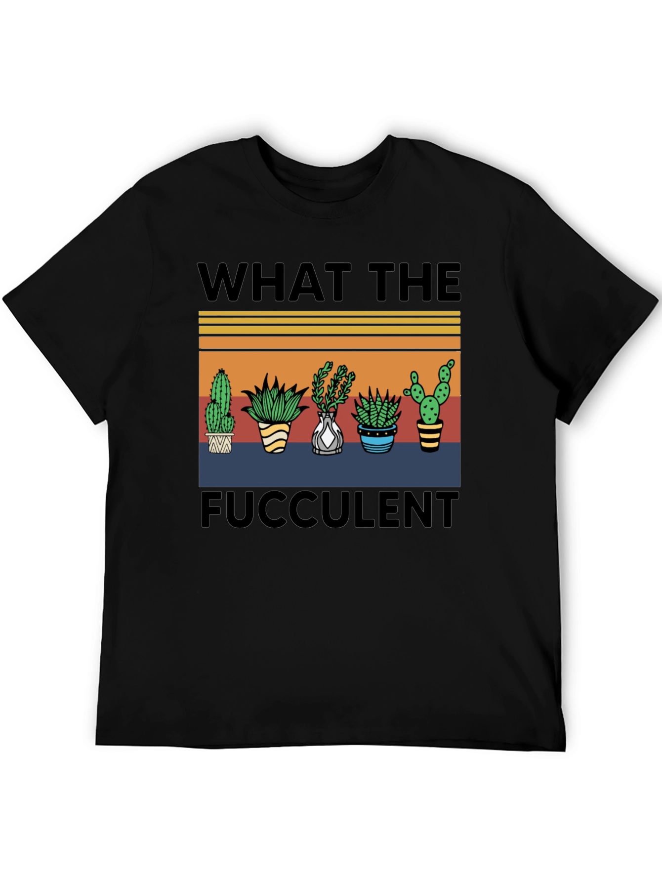 Black What The Fucculent T-Shirt view 5