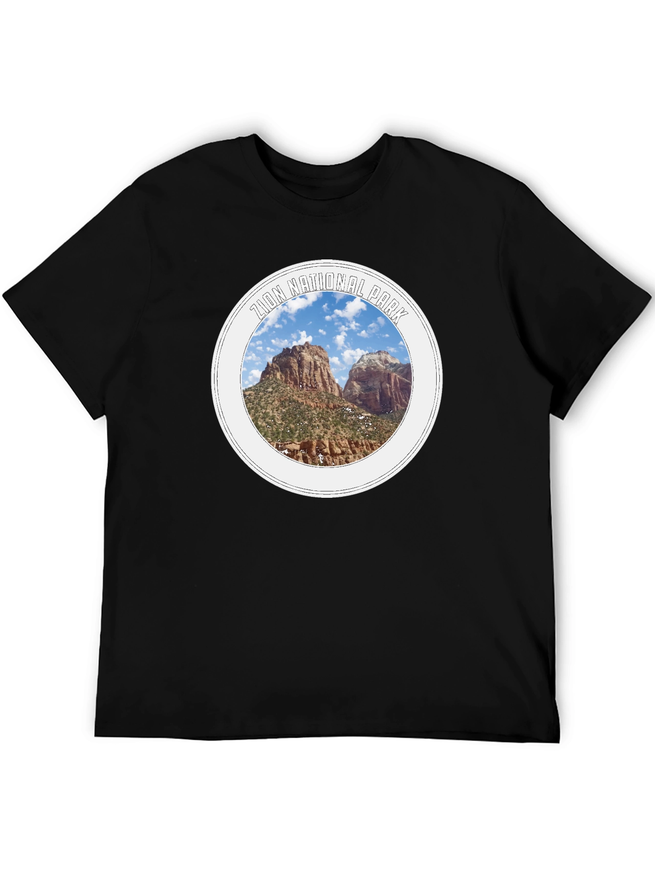 Black Zion National Park Graphic T-Shirt view 5