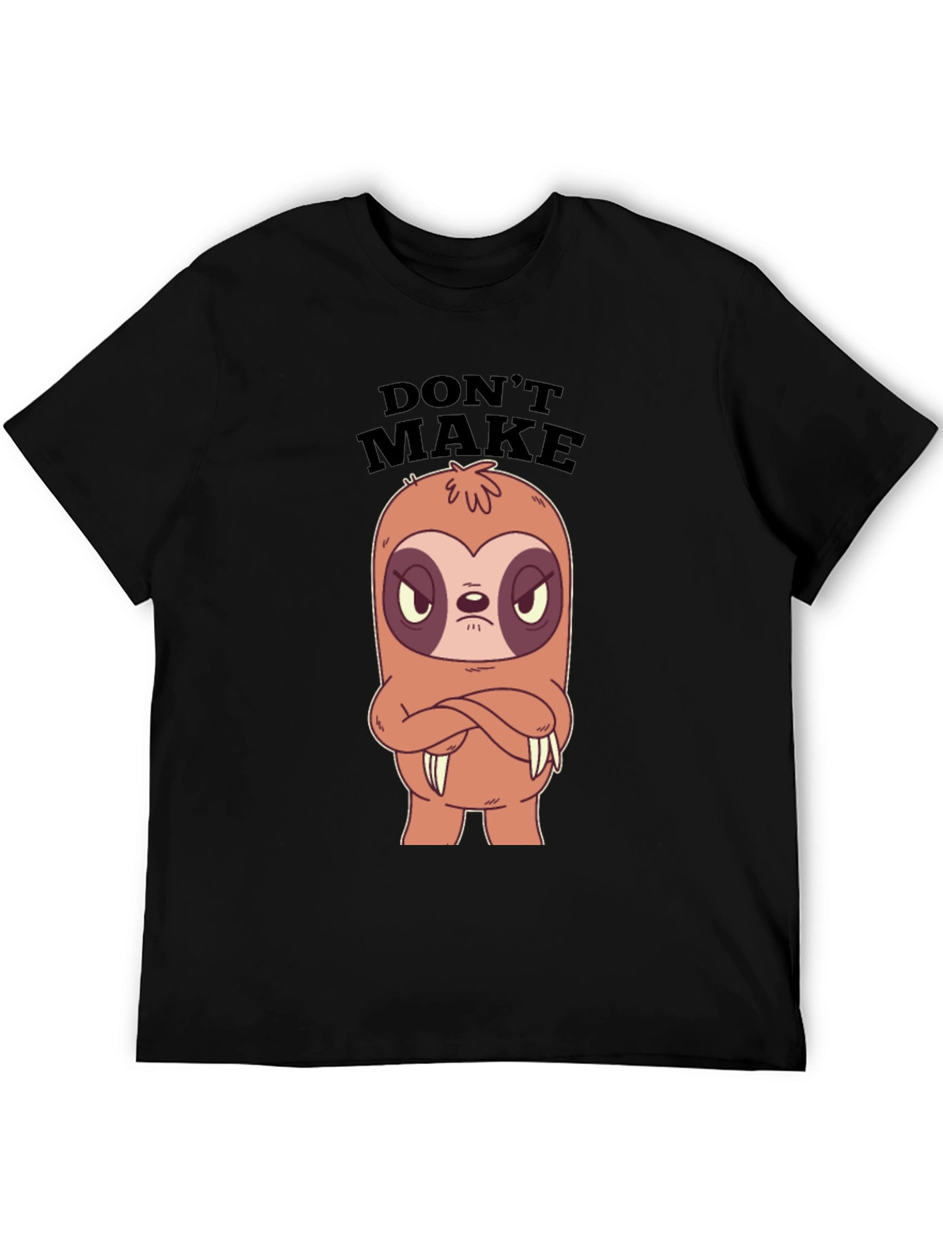 Black Don't Make Me Angry Sloth Graphic Tee view 5